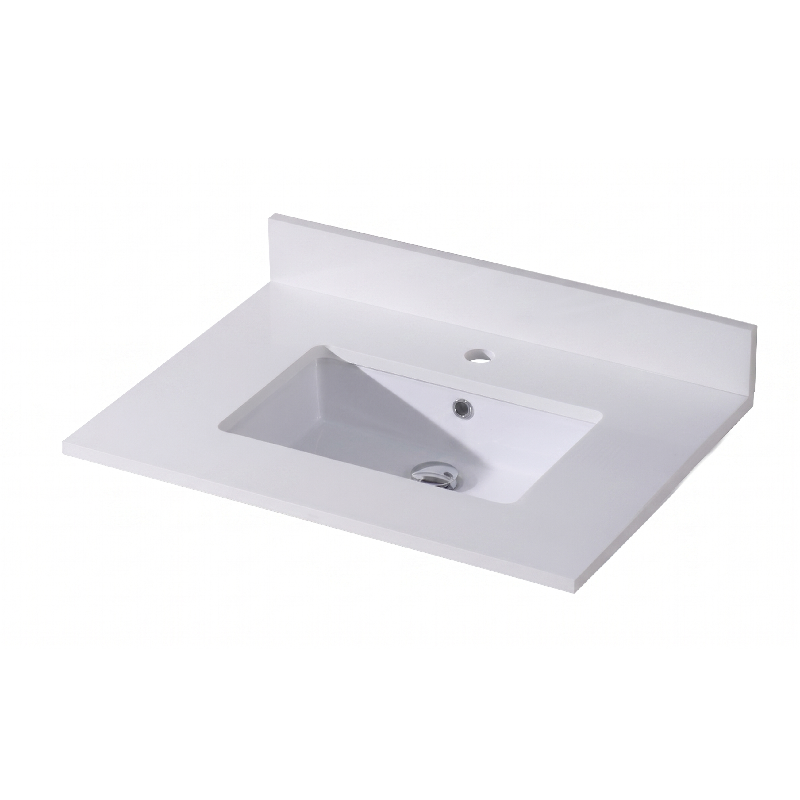 Countertop White Quartz with Ceramic Sink