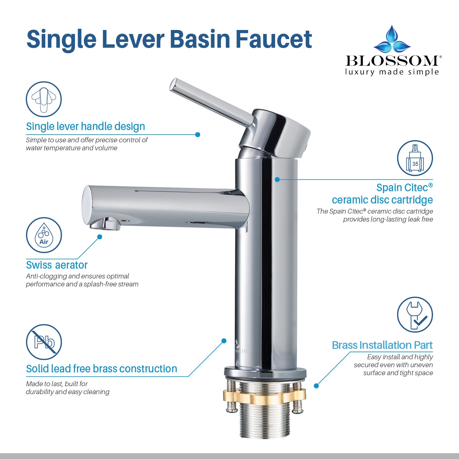 Single Handle Lavatory Faucet F01 116