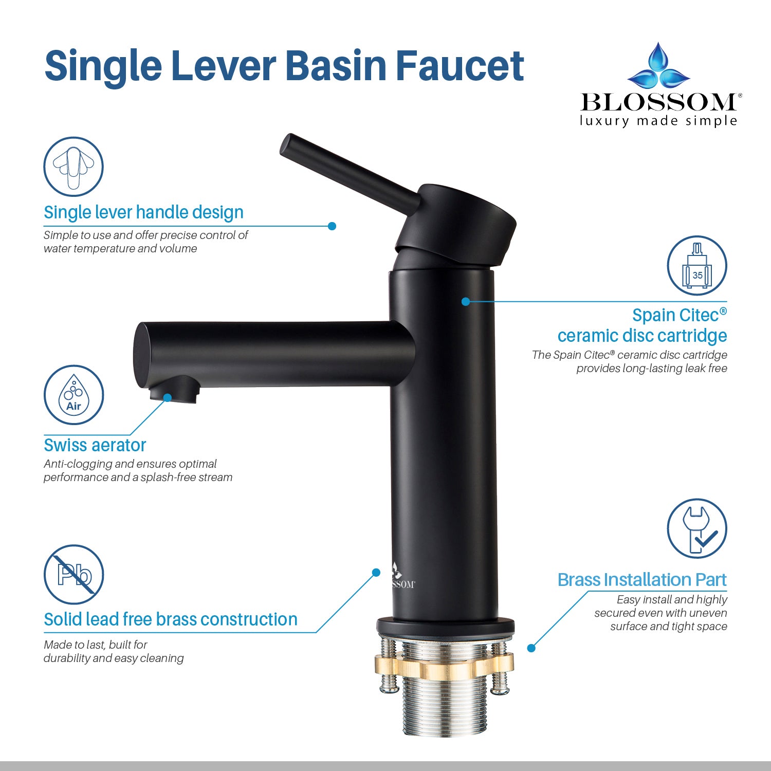 Single Handle Lavatory Faucet F01 116