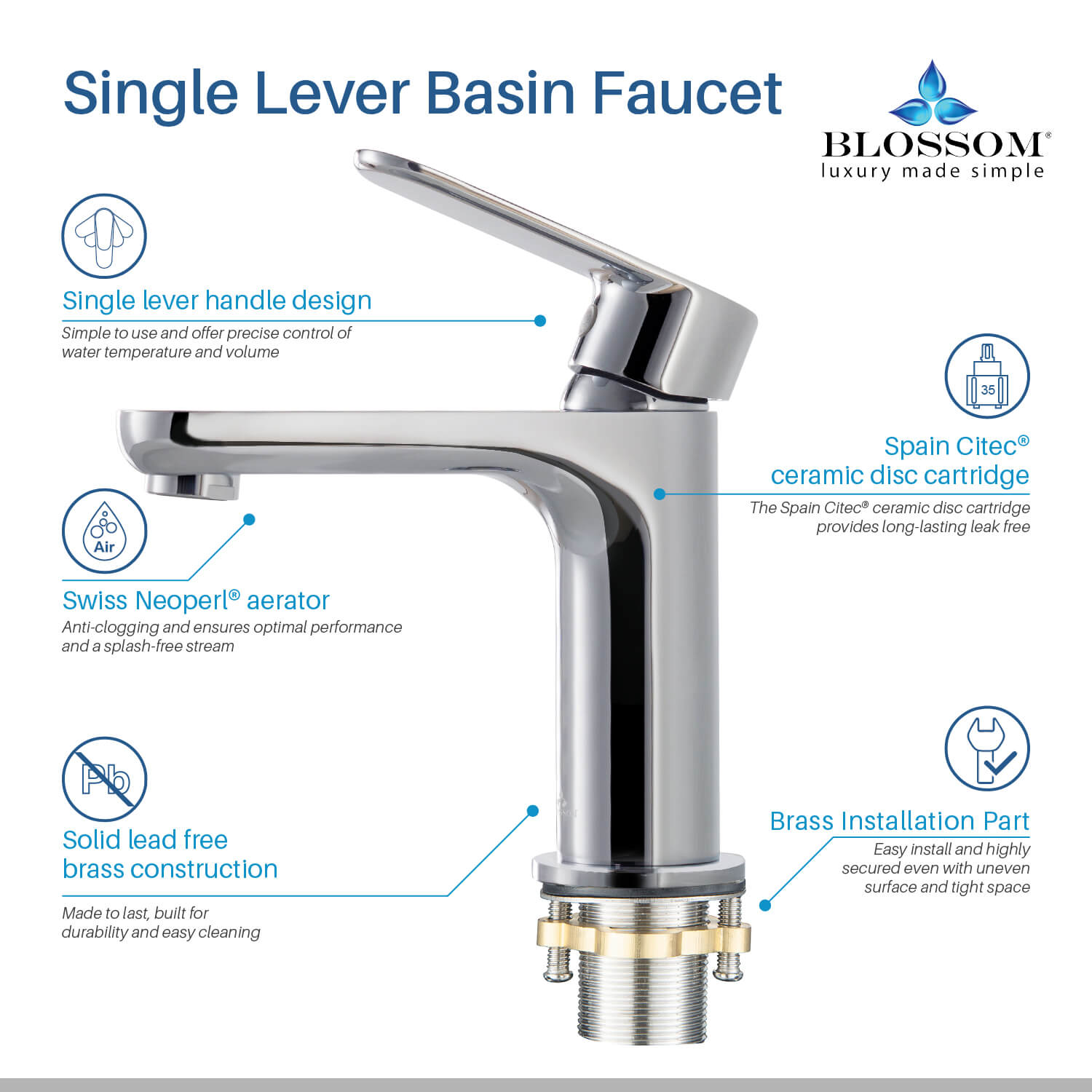 Single Handle Lavatory Faucet F01 119