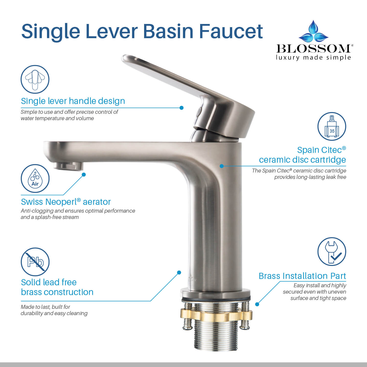 Single Handle Lavatory Faucet F01 119