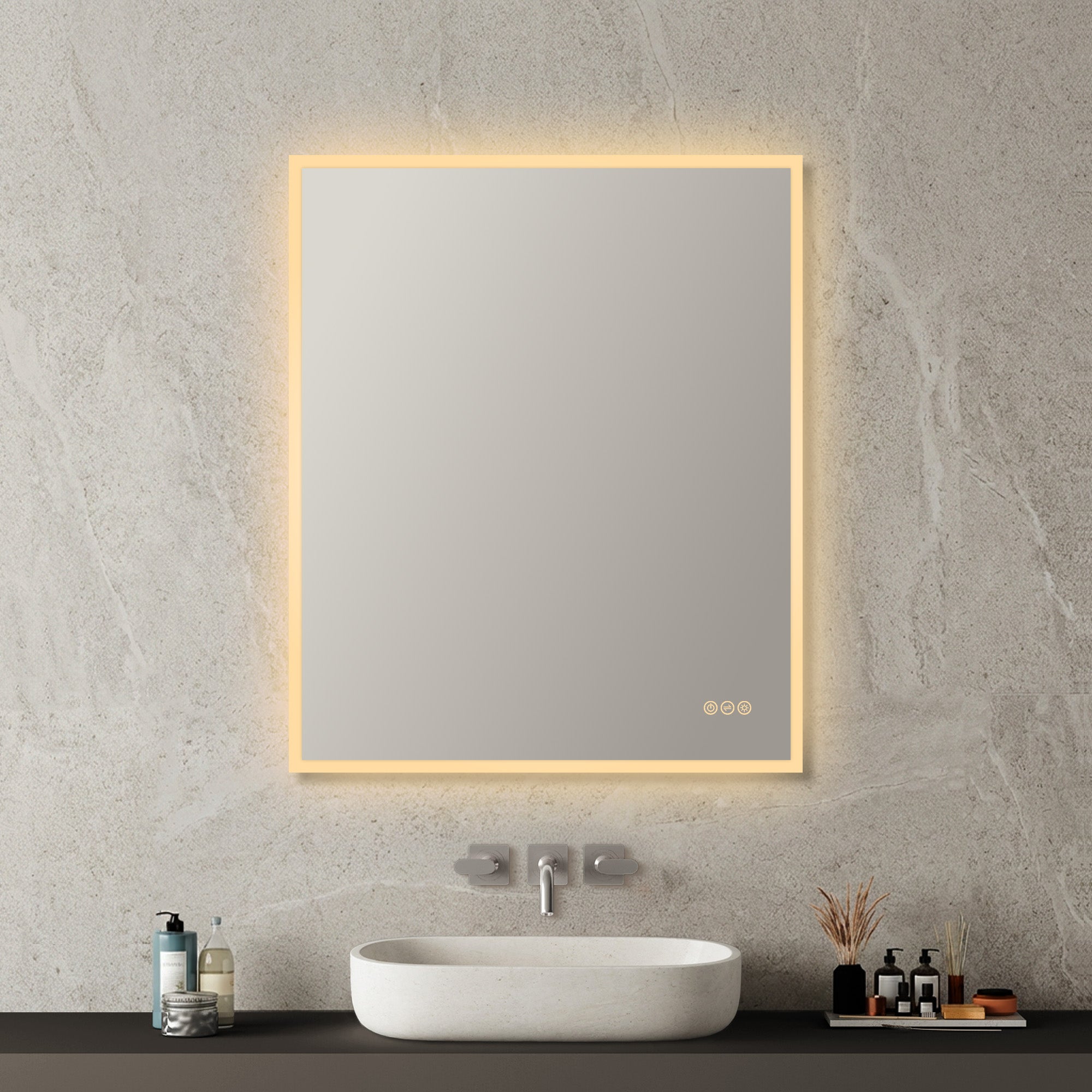 Beta LED Mirror with Frosted Sides LED M2