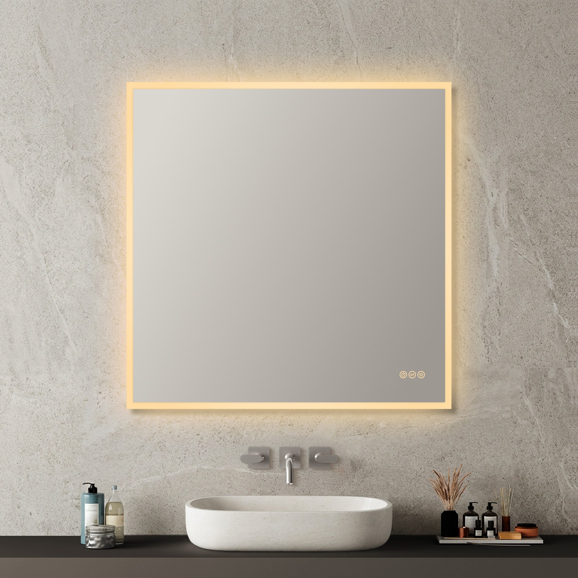 Beta LED Mirror with Frosted Sides LED M2