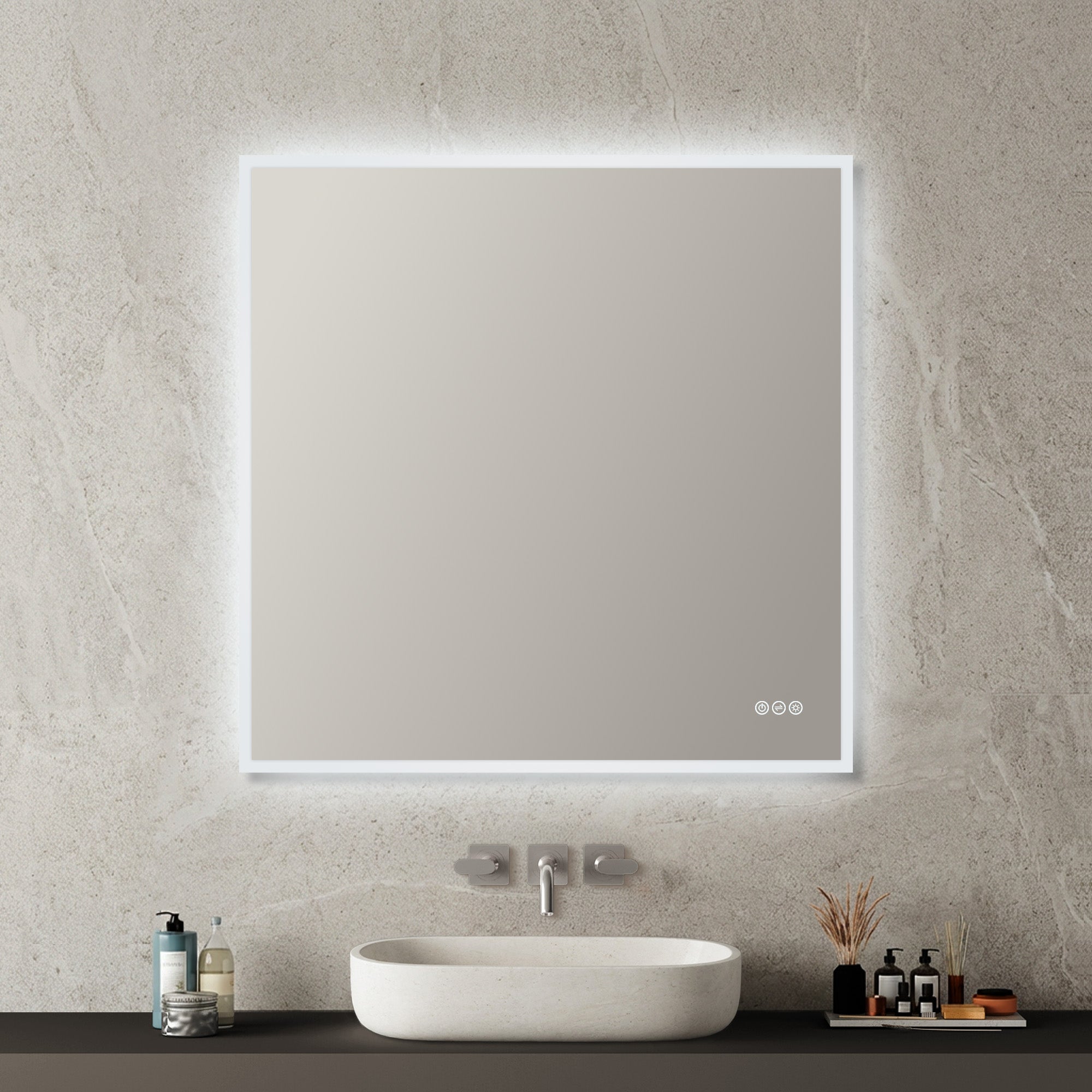Beta LED Mirror with Frosted Sides LED M2