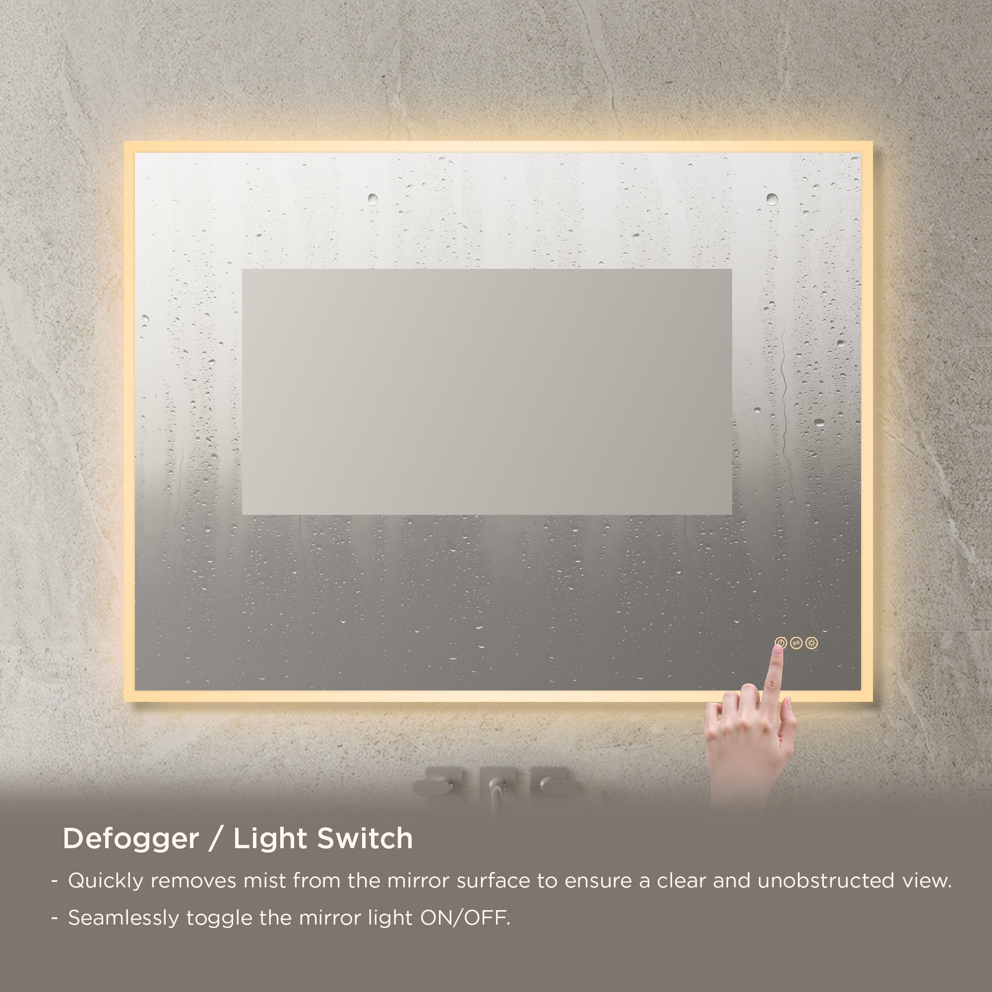 Beta LED Mirror with Frosted Sides LED M2