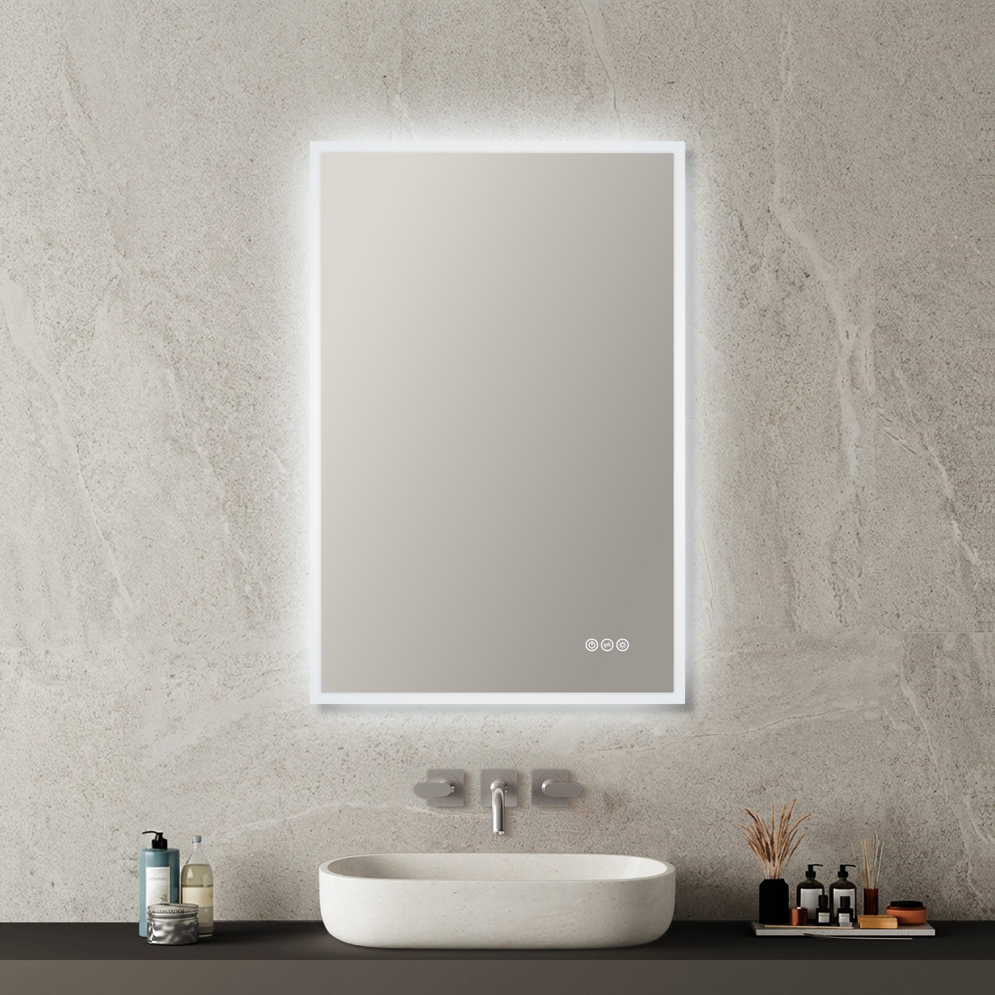 Beta LED Mirror with Frosted Sides LED M2
