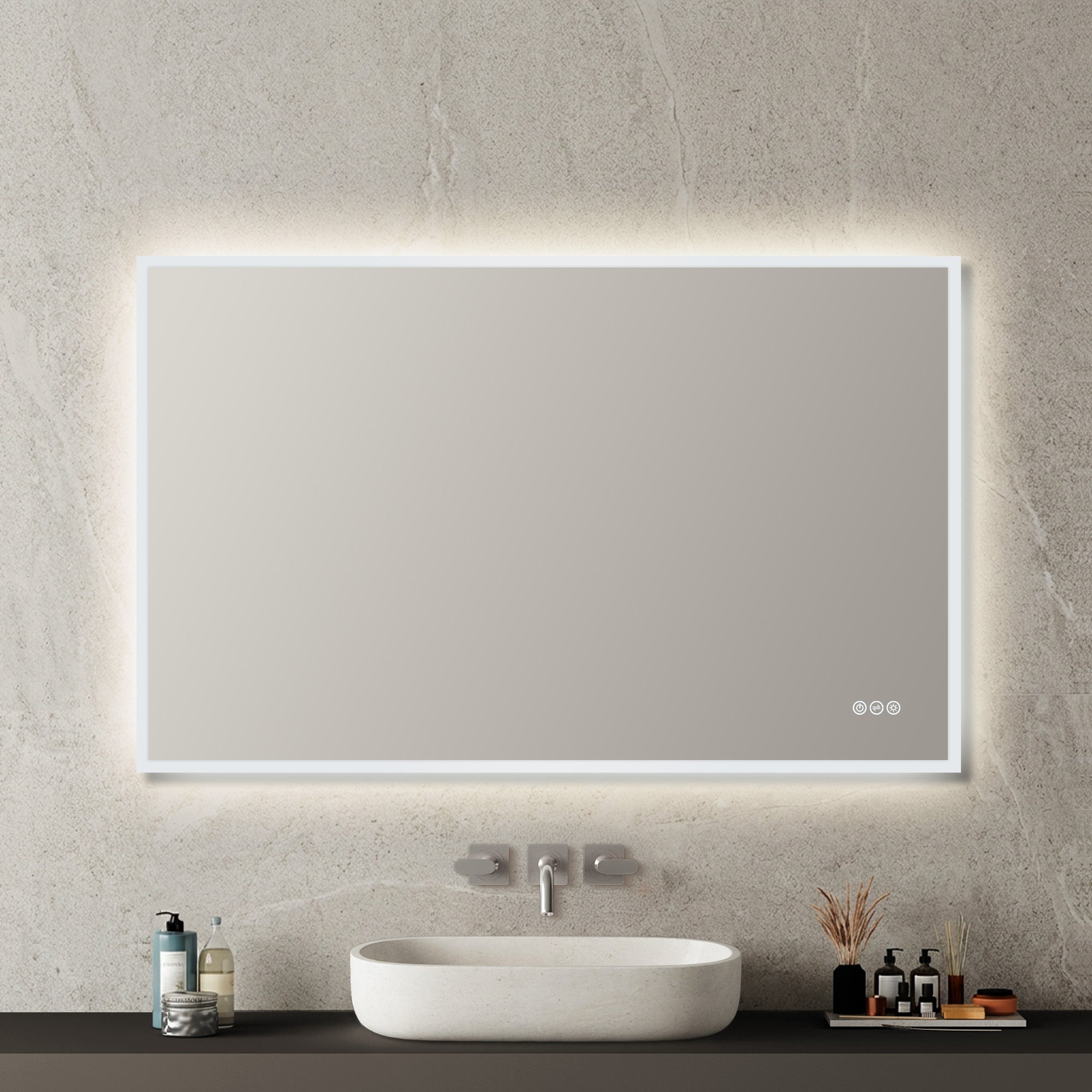 Beta LED Mirror with Frosted Sides LED M2
