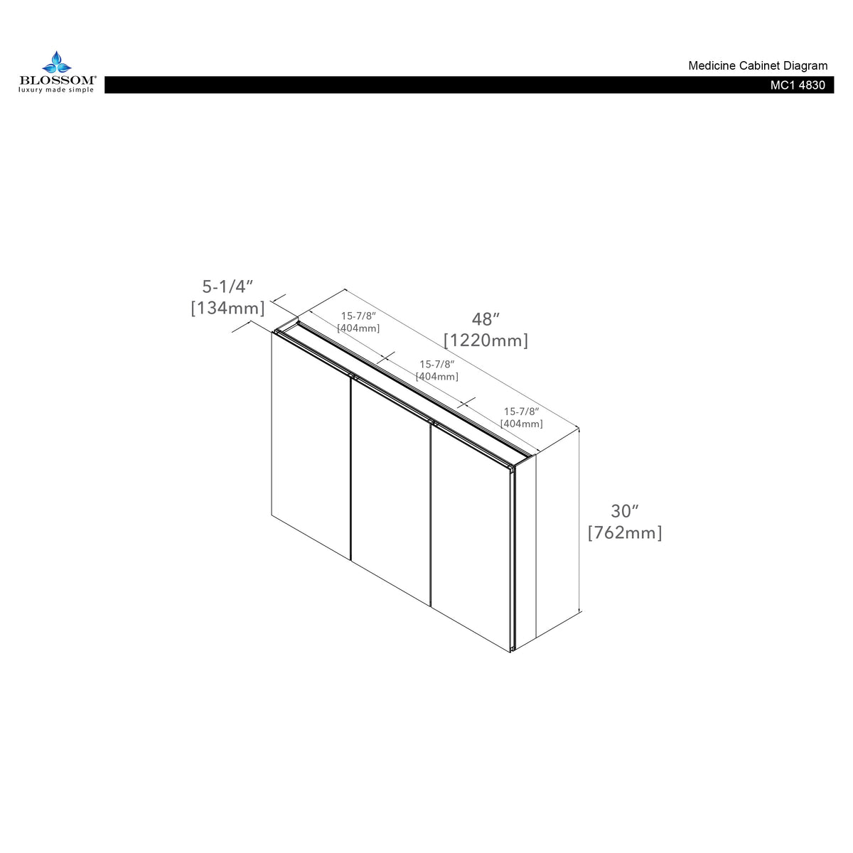 Medicine Cabinet MC1 (30" Height)