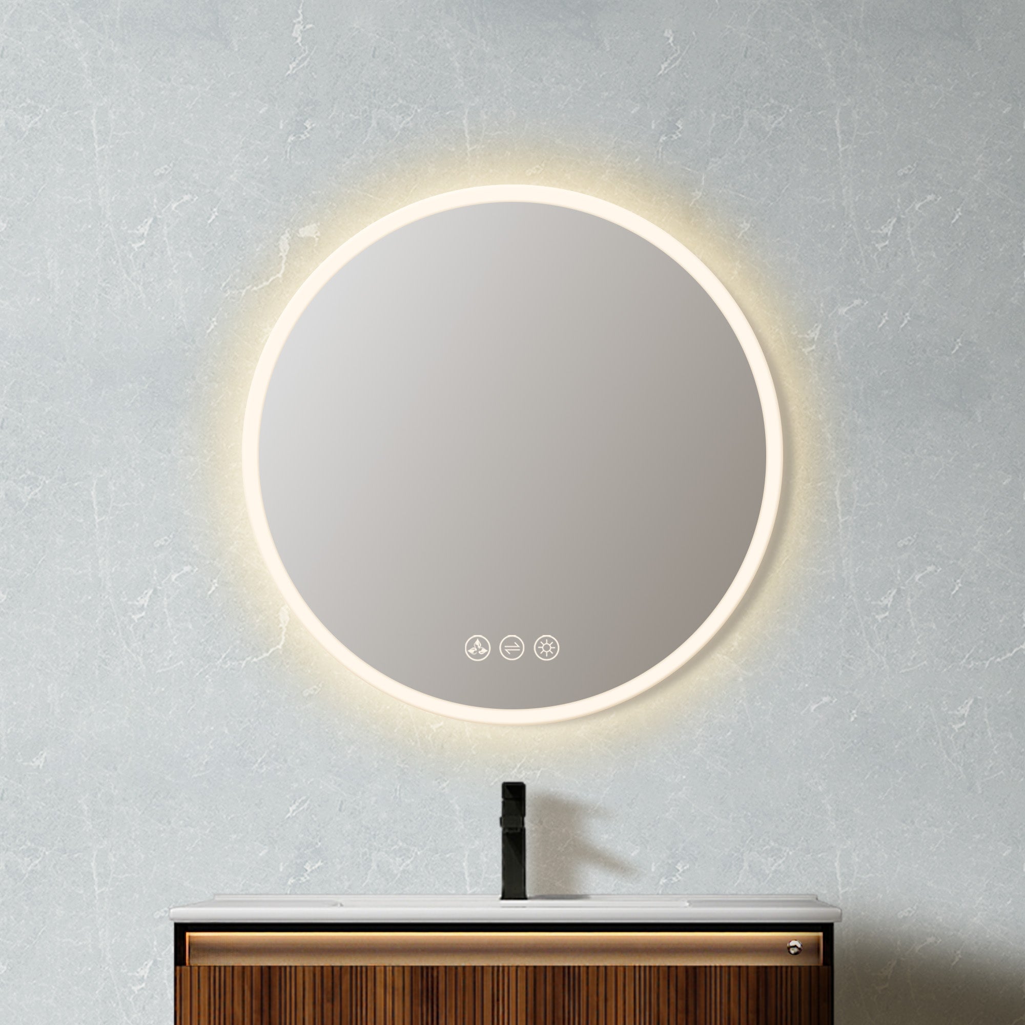 Orion Round LED Mirror with Frosted Side LED M3