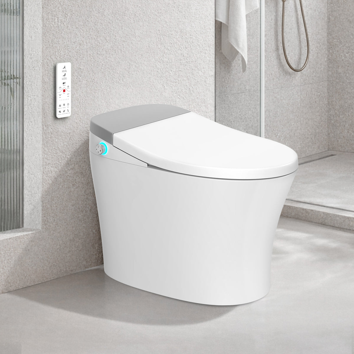 Smart Toilet with Heated Seat, Auto Flush, and Multi-Function Bidet ...