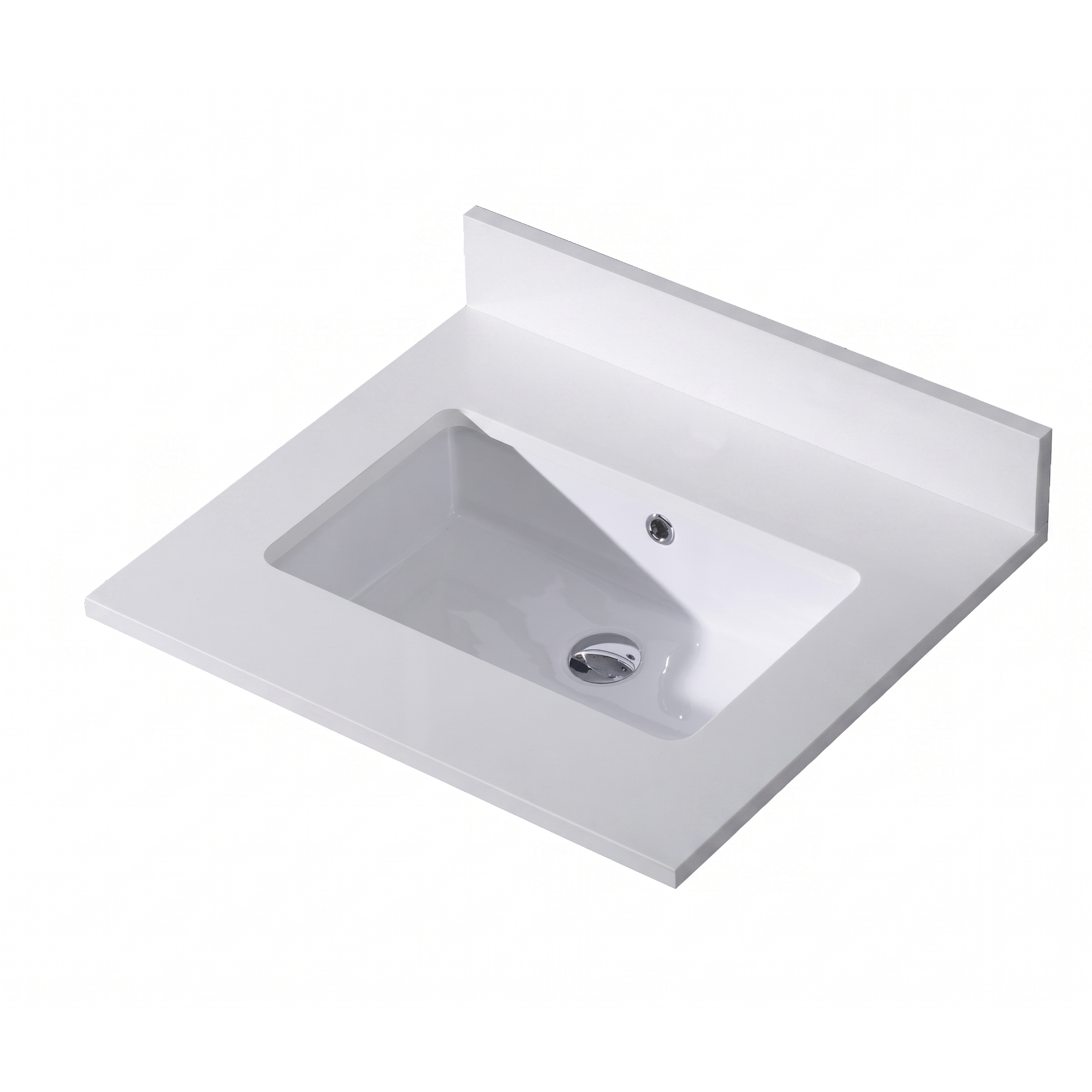 Countertop White Quartz with Ceramic Sink