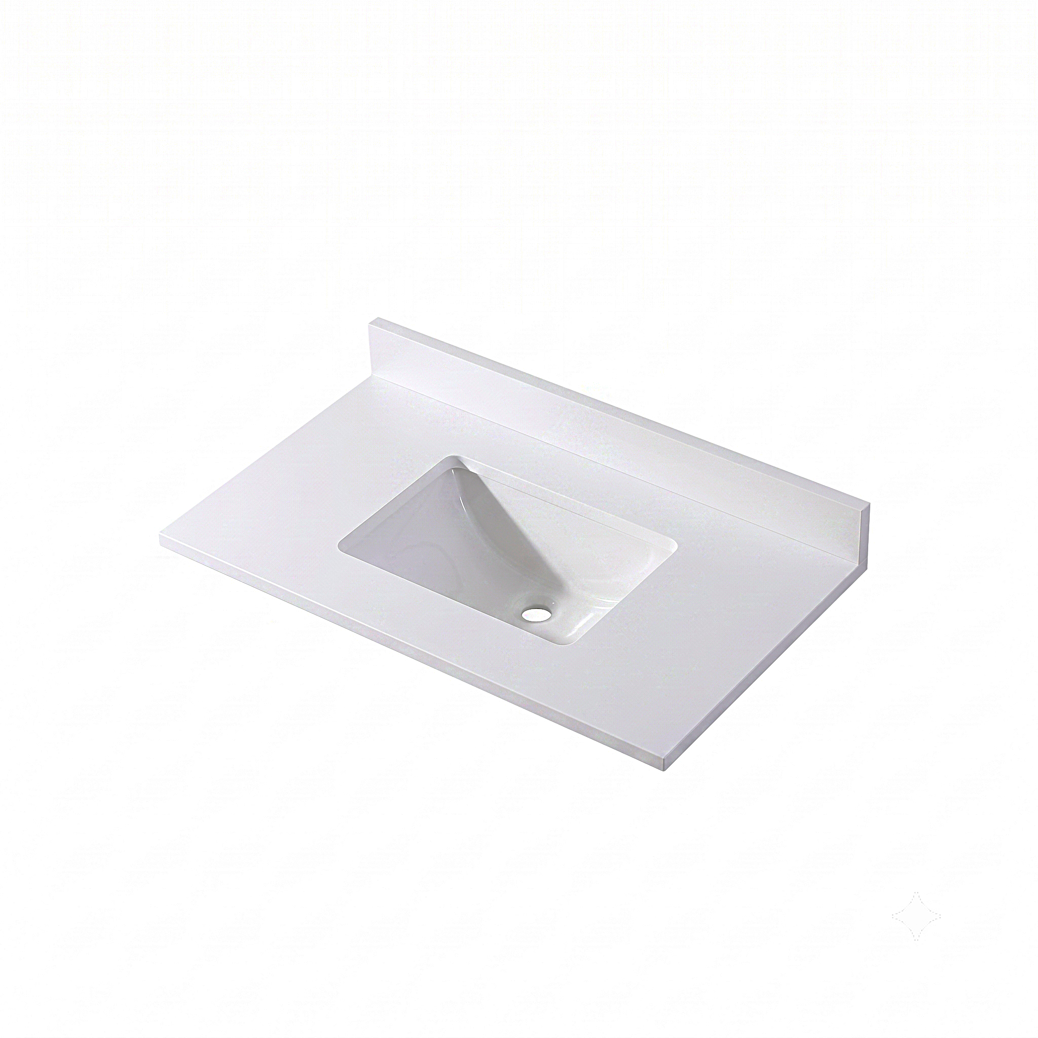 Countertop - Quartz White with Ceramic Sink(s)
