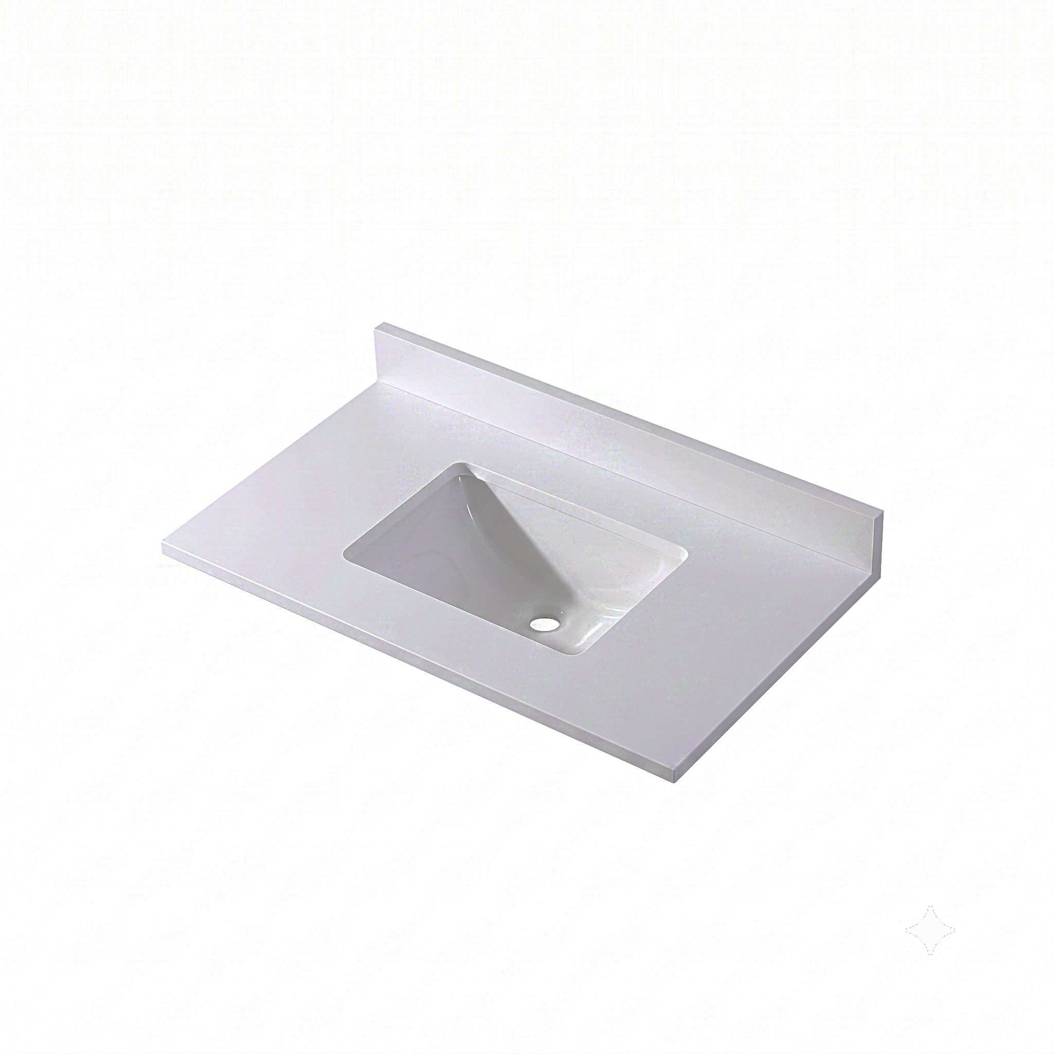 Countertop - Quartz White with Ceramic Sink(s)