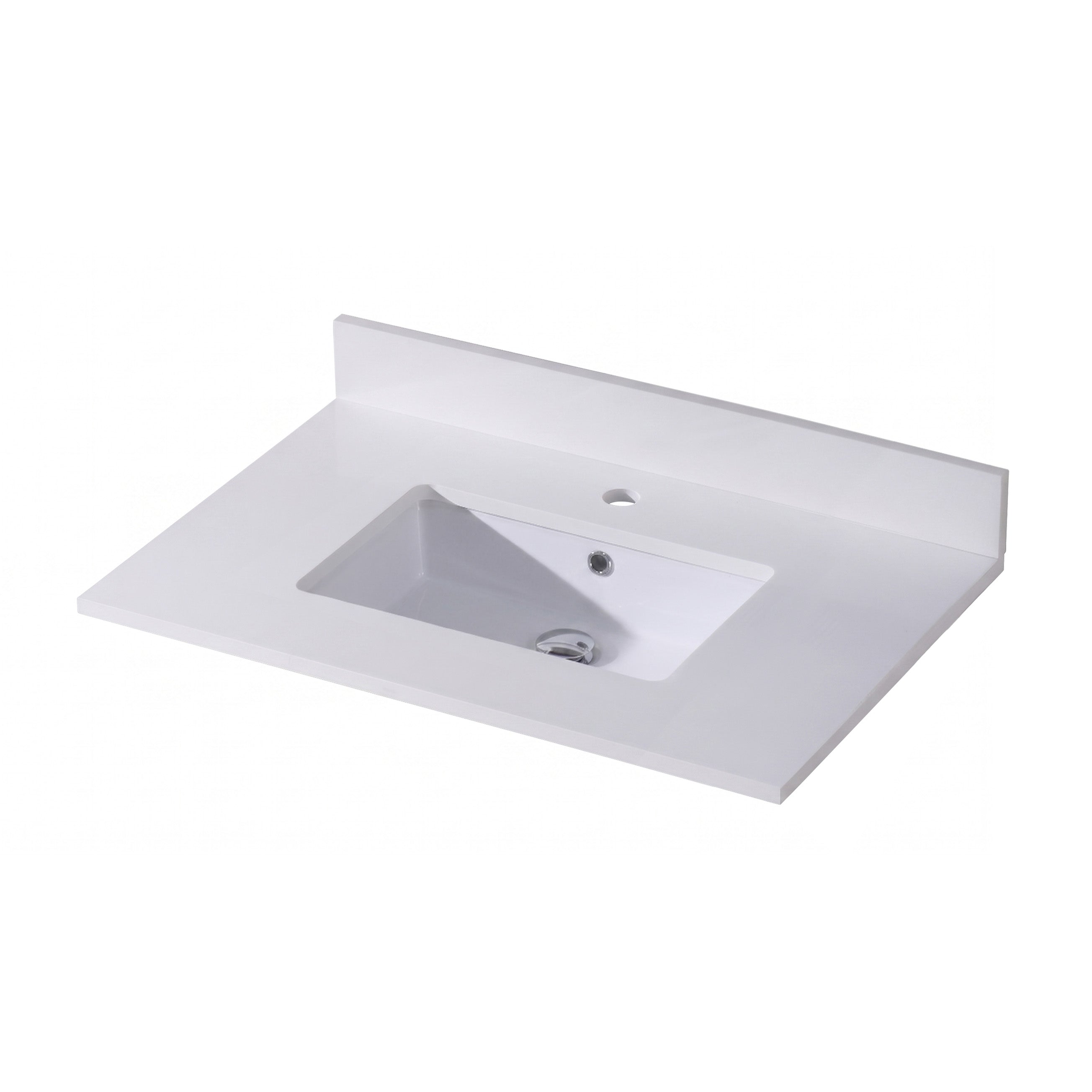 Countertop - Quartz White with Ceramic Sink