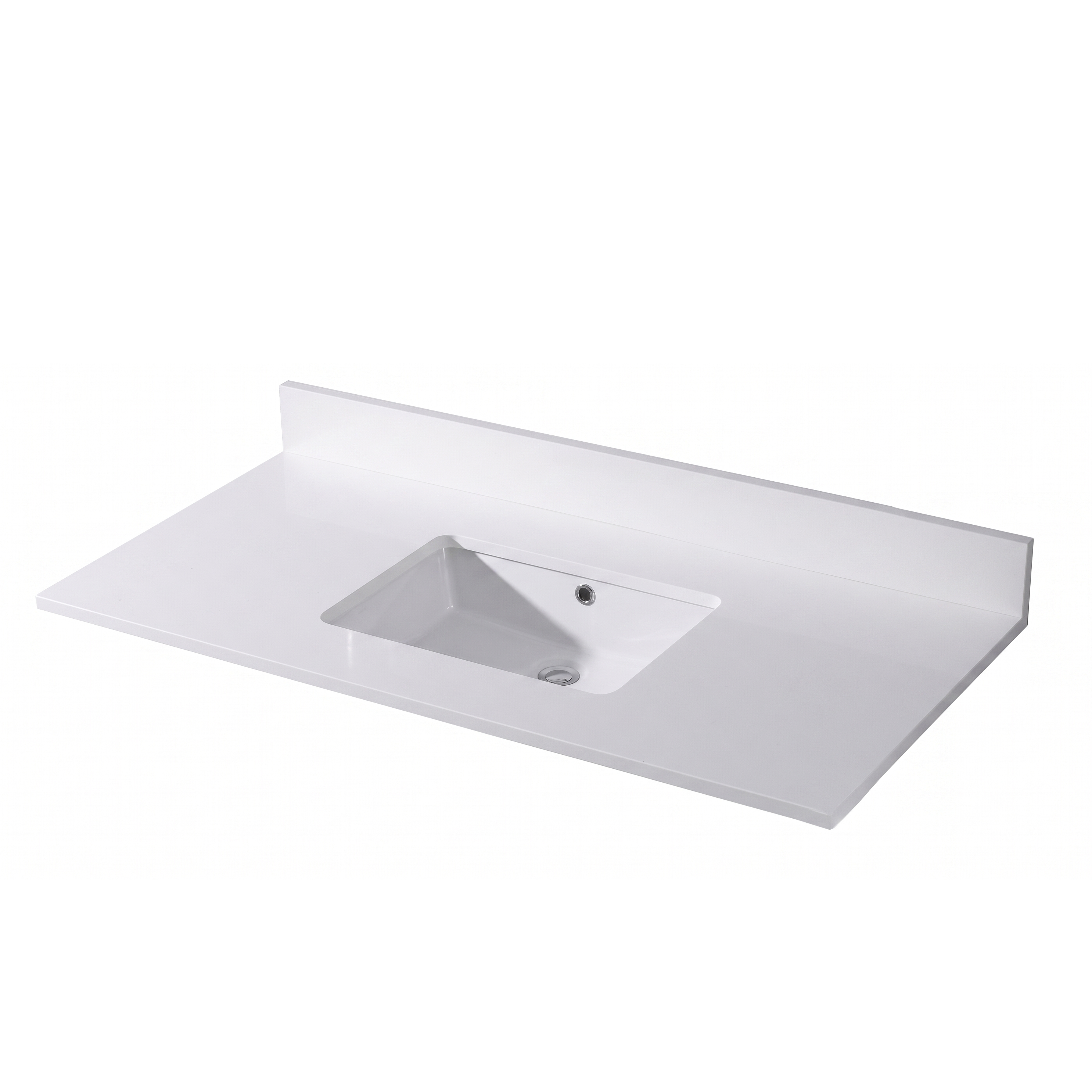 Countertop White Quartz with Ceramic Sink
