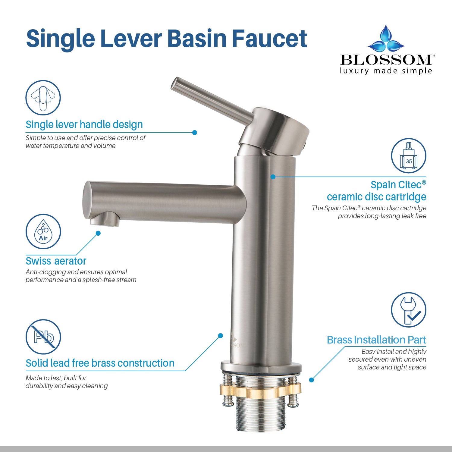 Single Handle Lavatory Faucet F01 116