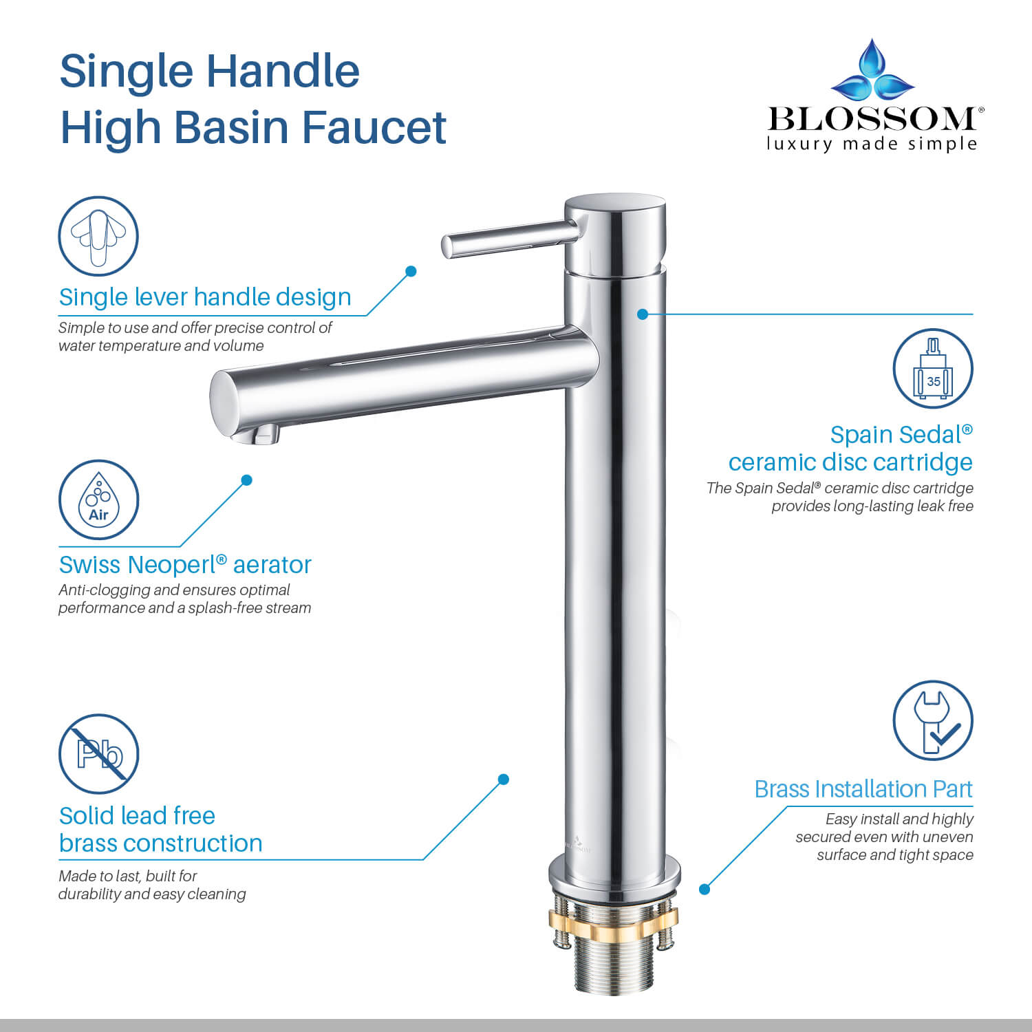 Single Handle Lavatory Faucet F01 117
