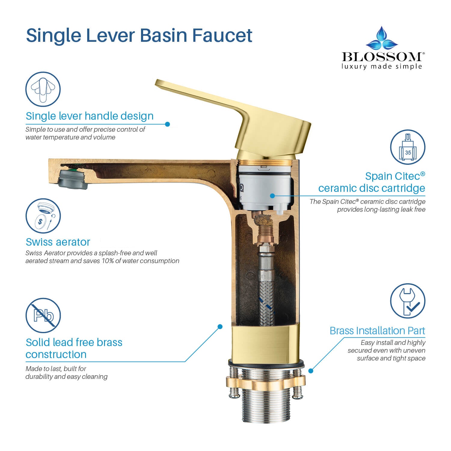 Single Handle Lavatory Faucet F01 118