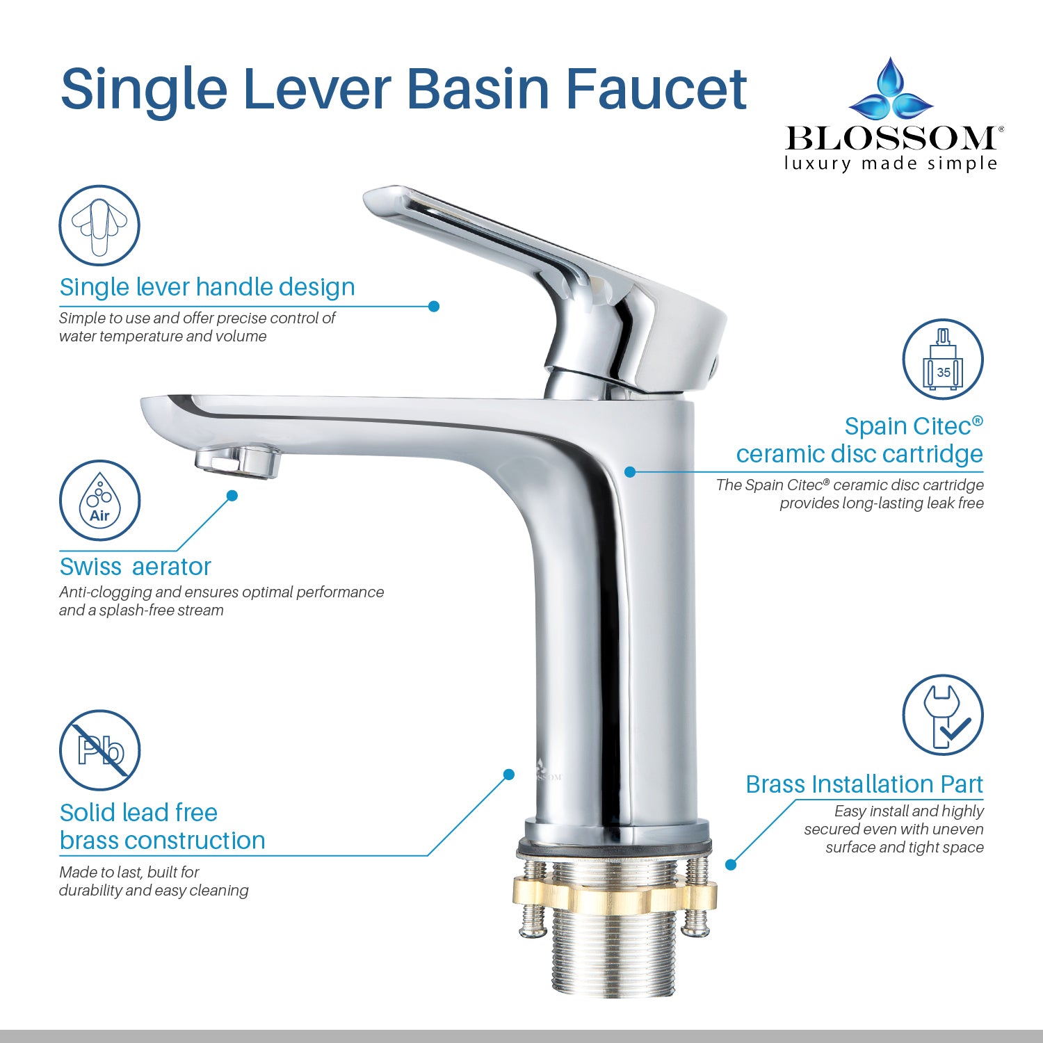 Single Handle Lavatory Faucet F01 120
