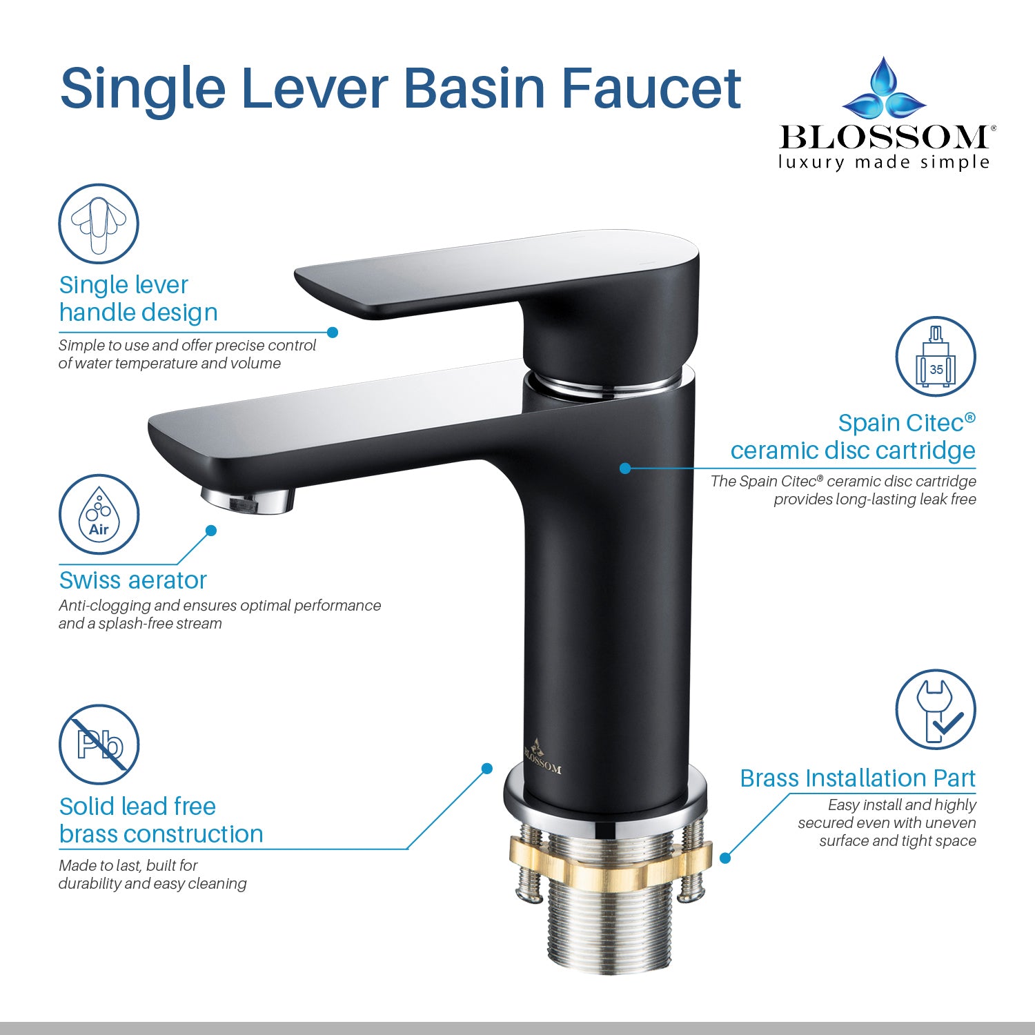 Single Handle Lavatory Faucet F01 120