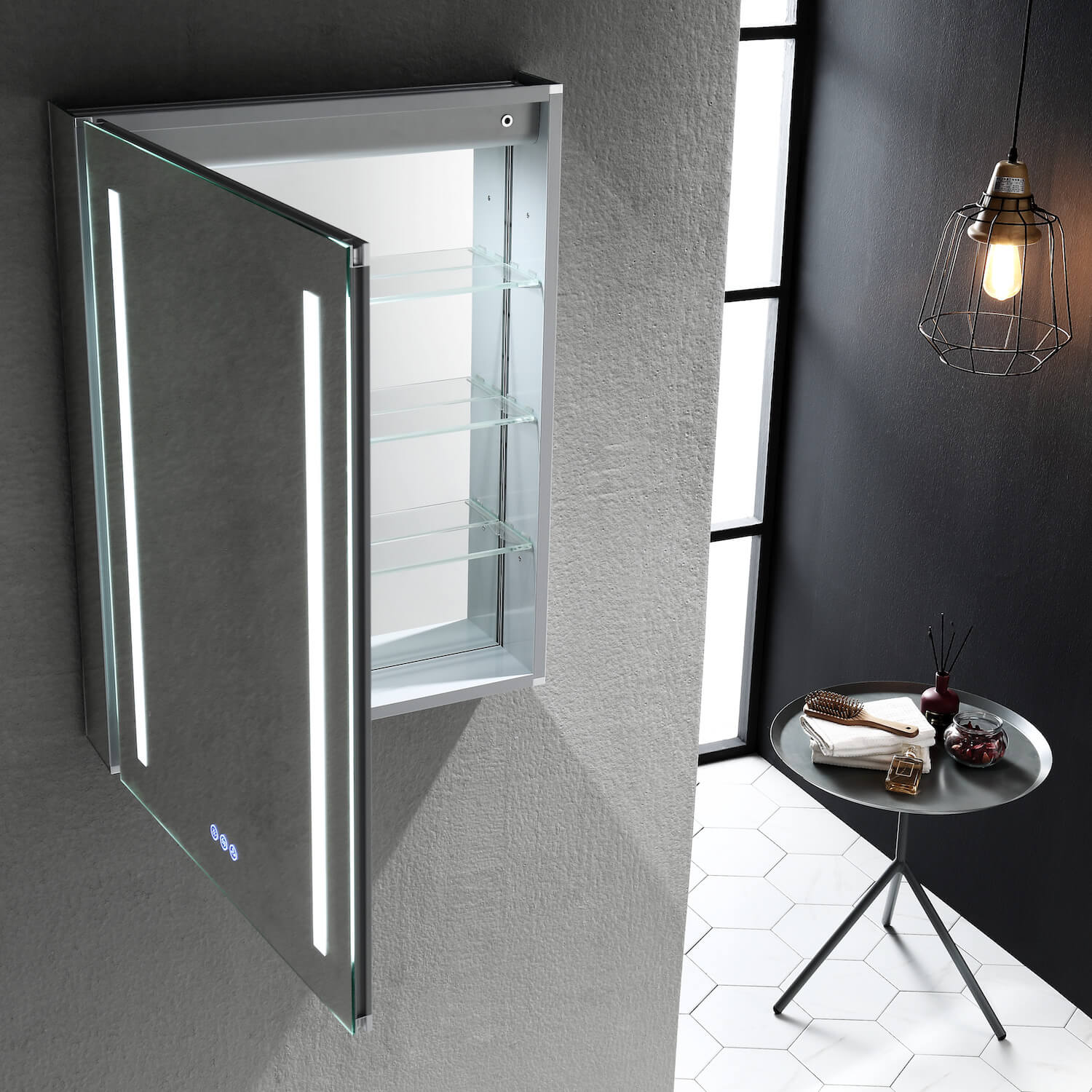 Pillar LED Medicine Cabinet MCL1