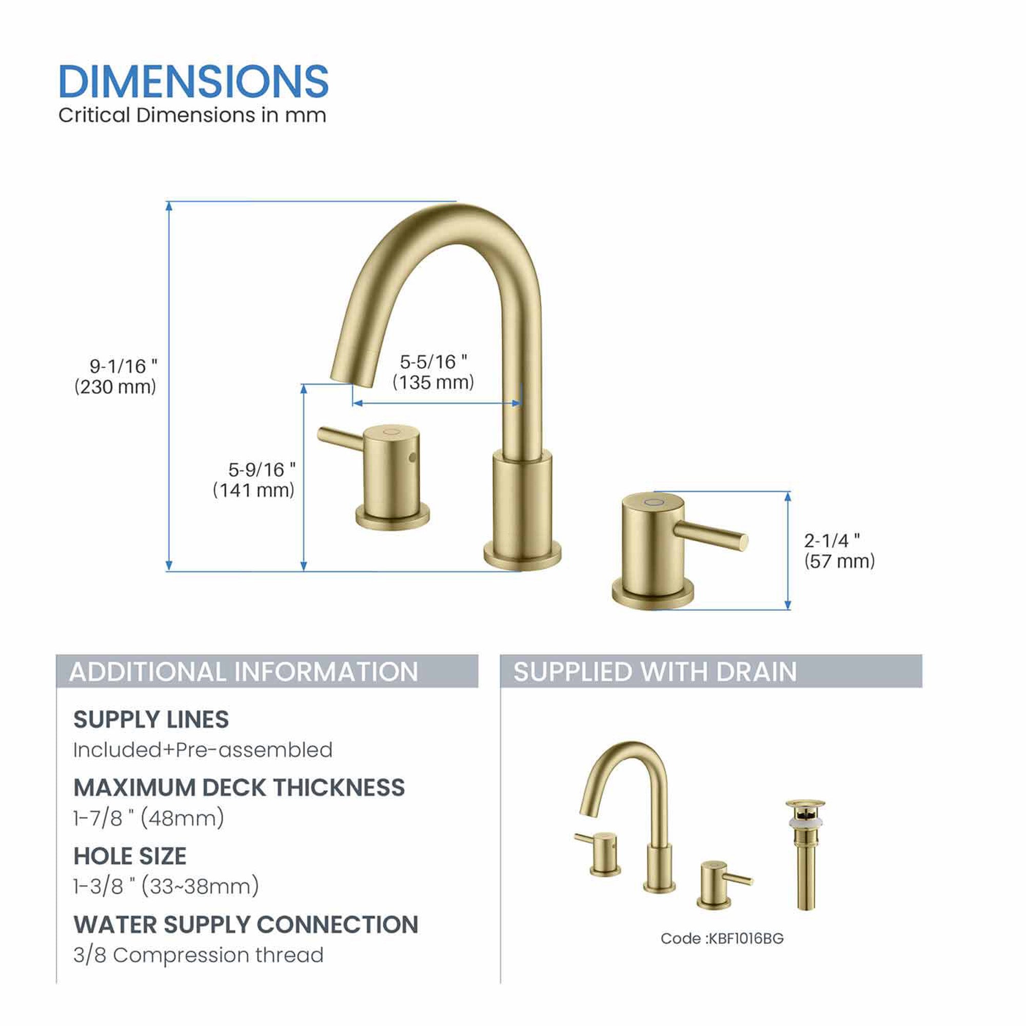 Wide Spread Lavatory Faucet KBF1016