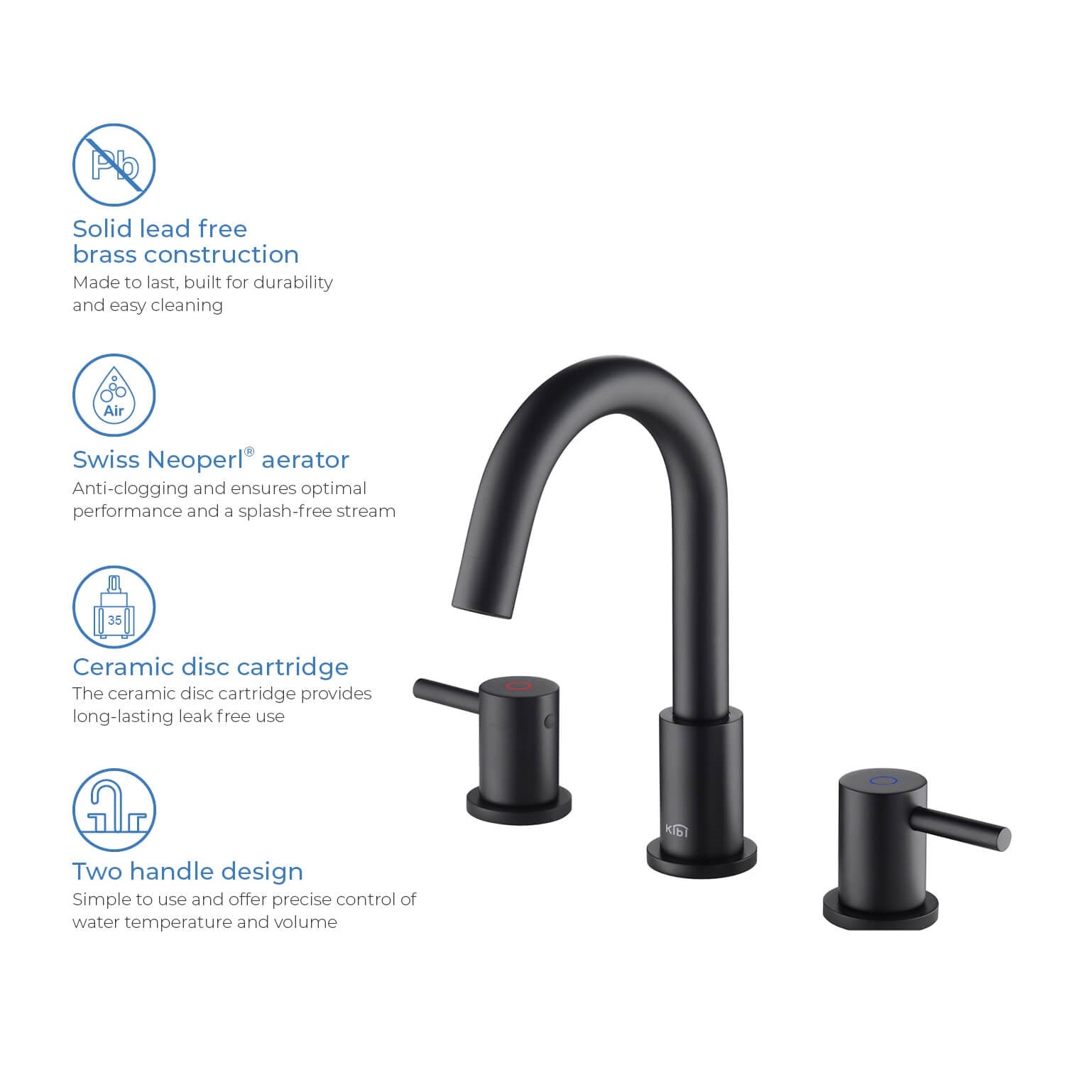 Wide Spread Lavatory Faucet KBF1016