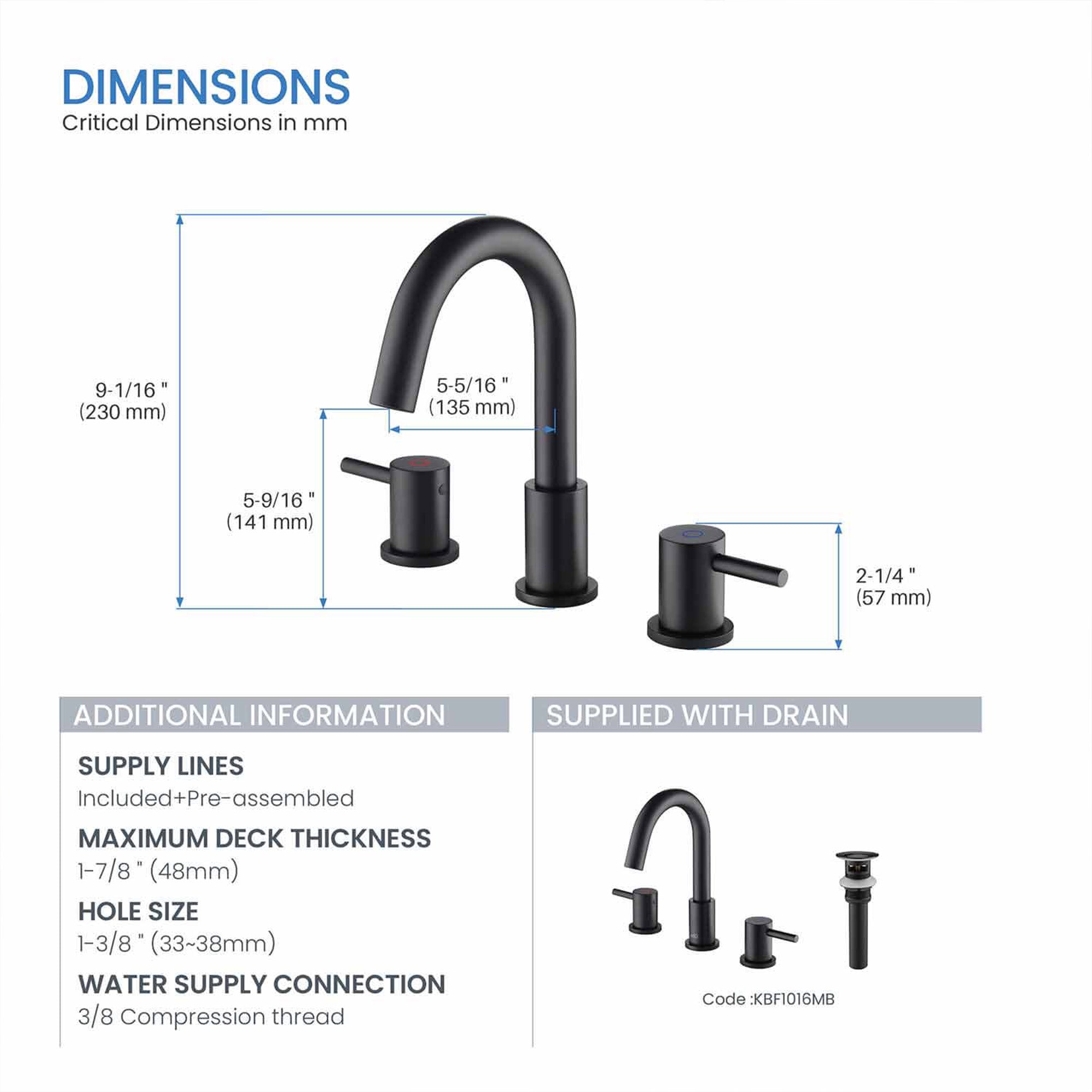 Wide Spread Lavatory Faucet KBF1016