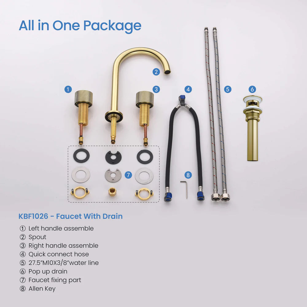 Wide Spread Lavatory Faucet KBF1026