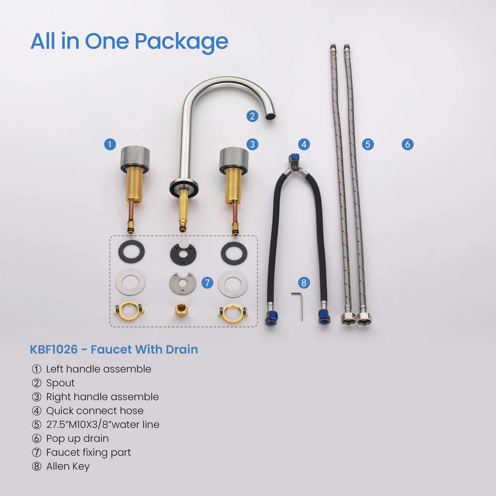 Wide Spread Lavatory Faucet KBF1026