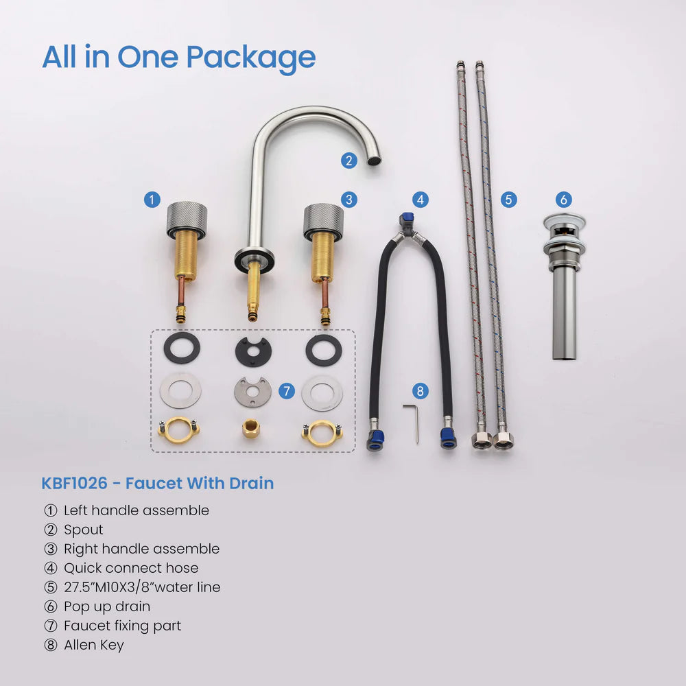 Wide Spread Lavatory Faucet KBF1026