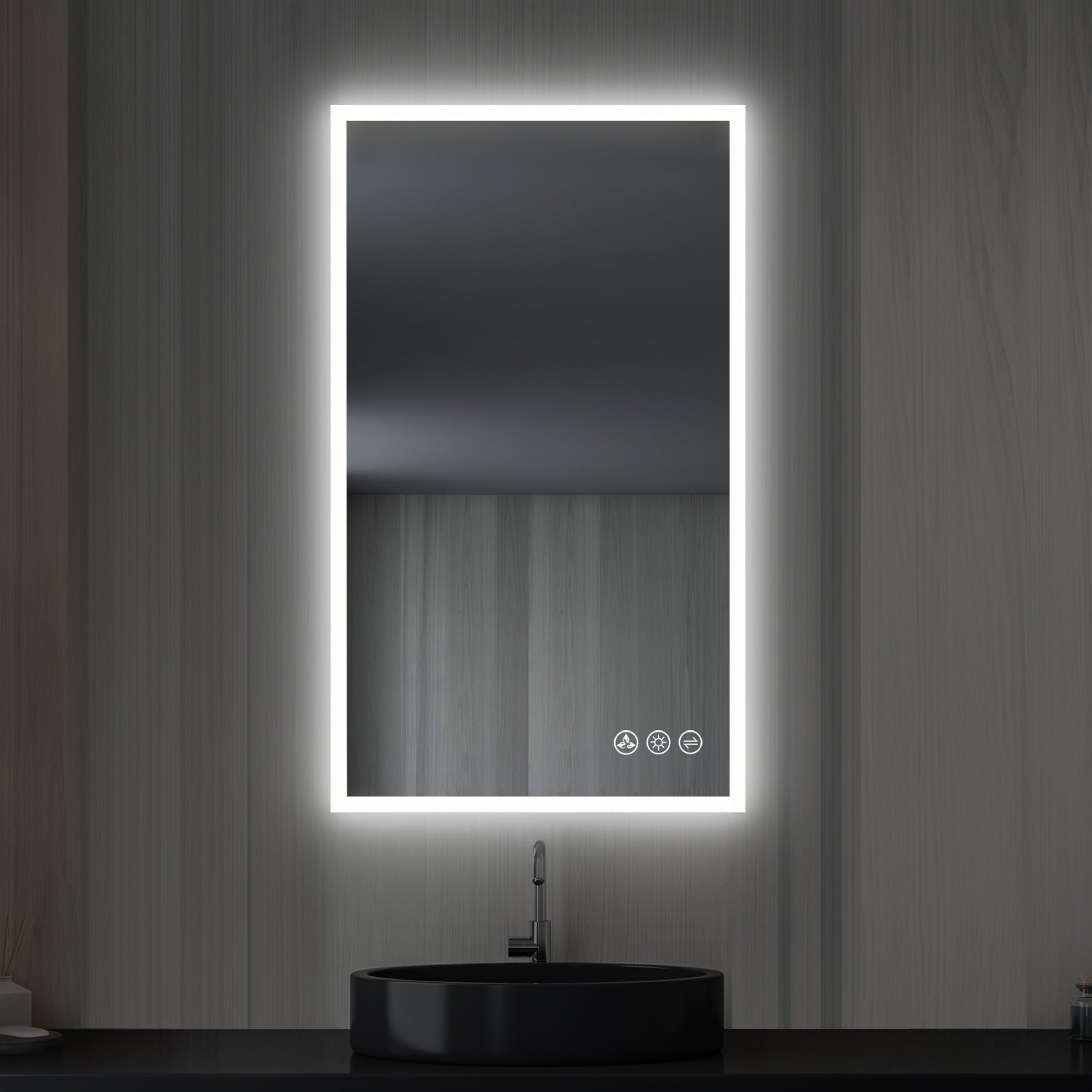 Beta LED Mirror with Frosted Sides LED M2