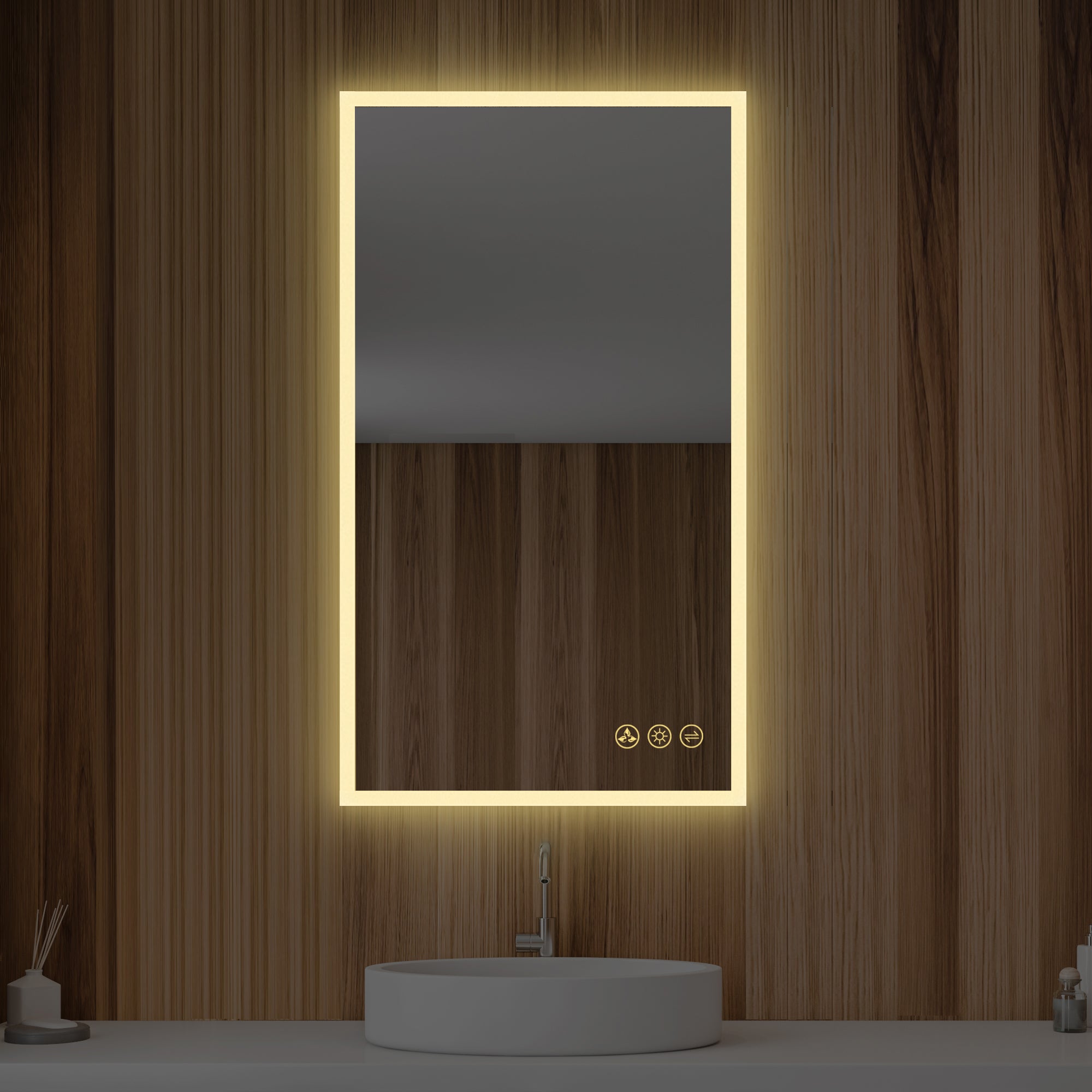 Beta LED Mirror with Frosted Sides LED M2