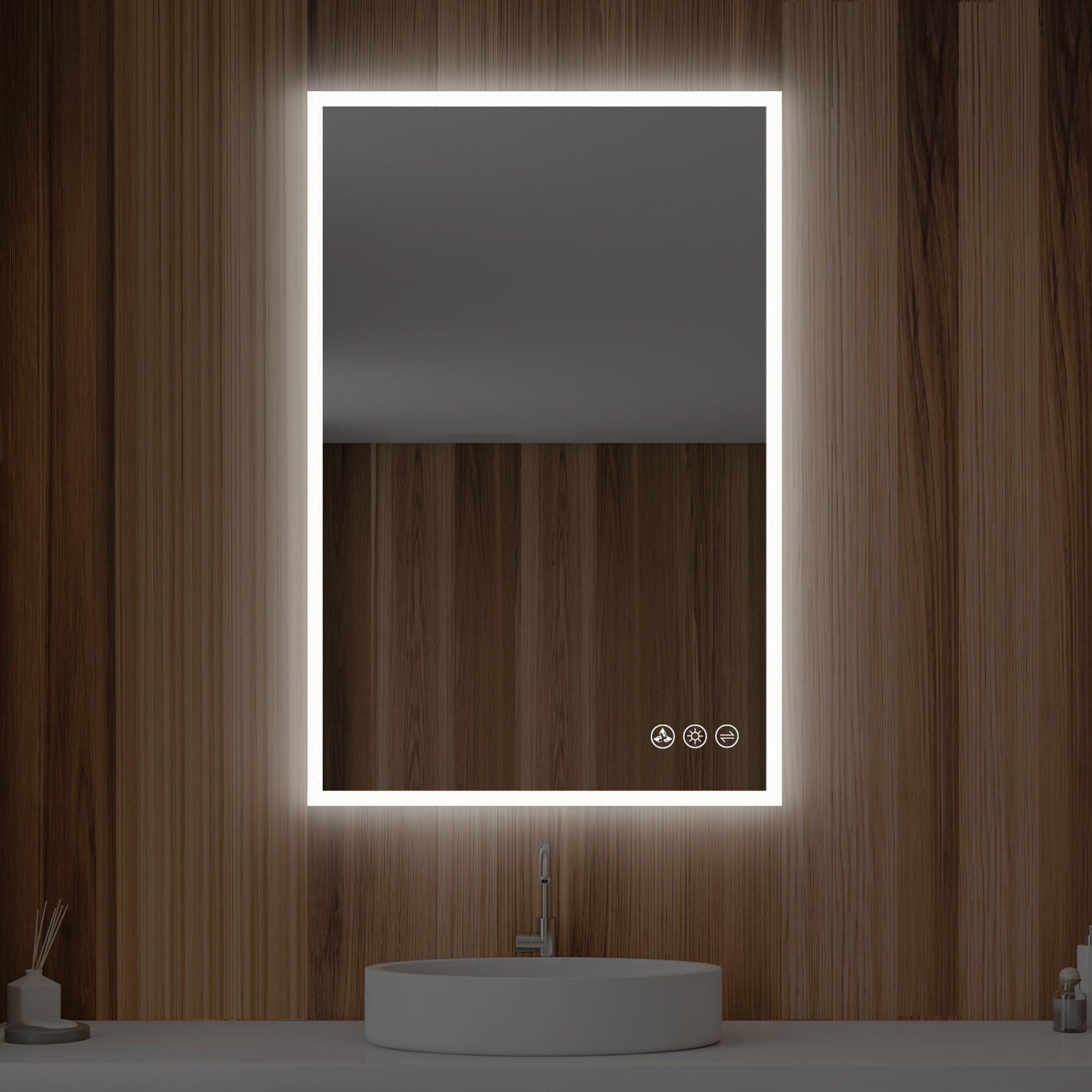 Beta LED Mirror with Frosted Sides LED M2