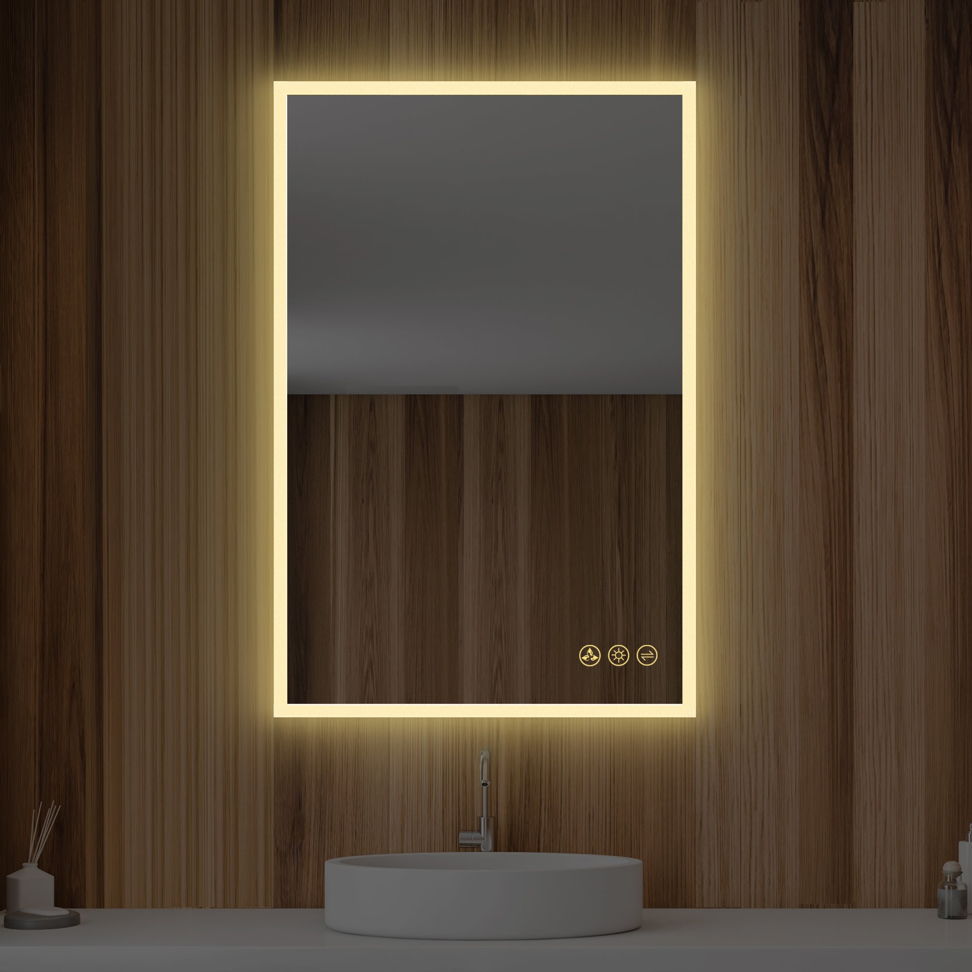 Beta LED Mirror with Frosted Sides LED M2