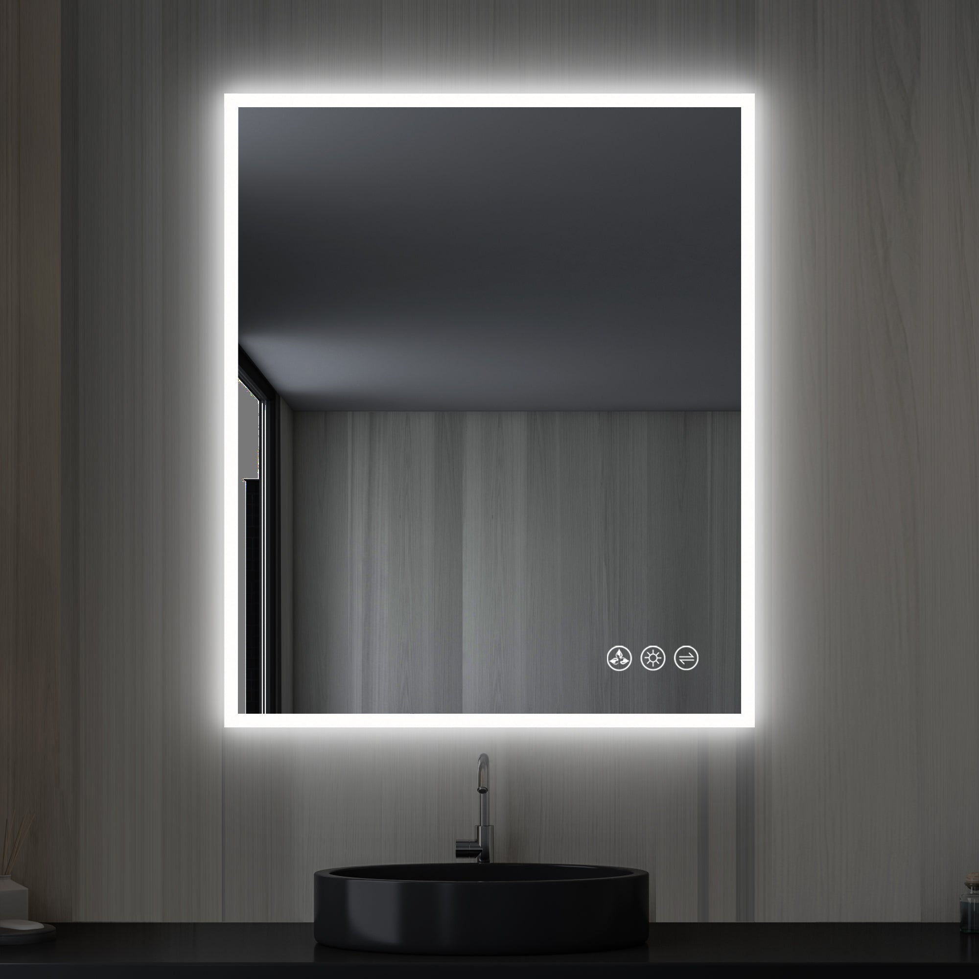 Beta LED Mirror with Frosted Sides LED M2