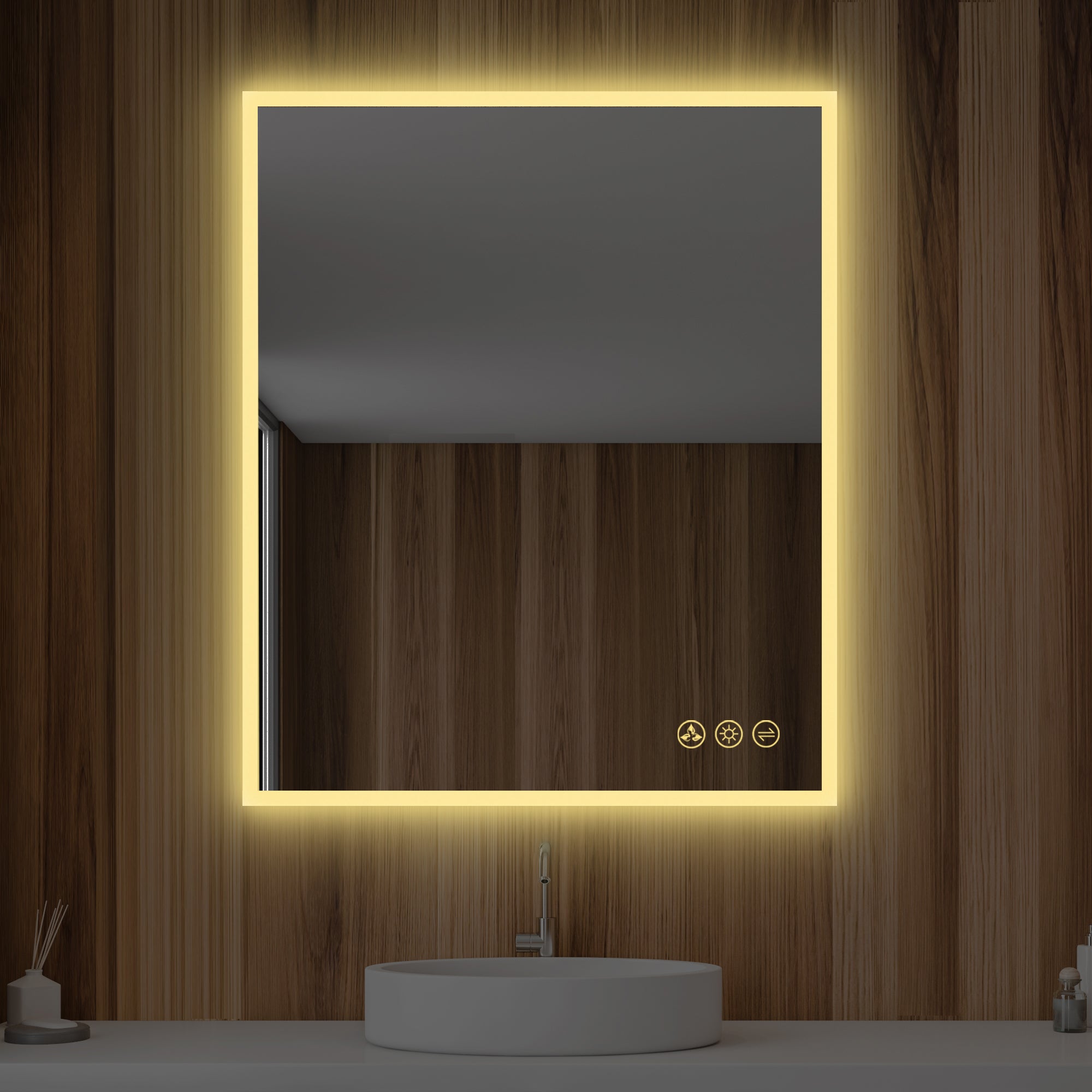 Beta LED Mirror with Frosted Sides LED M2