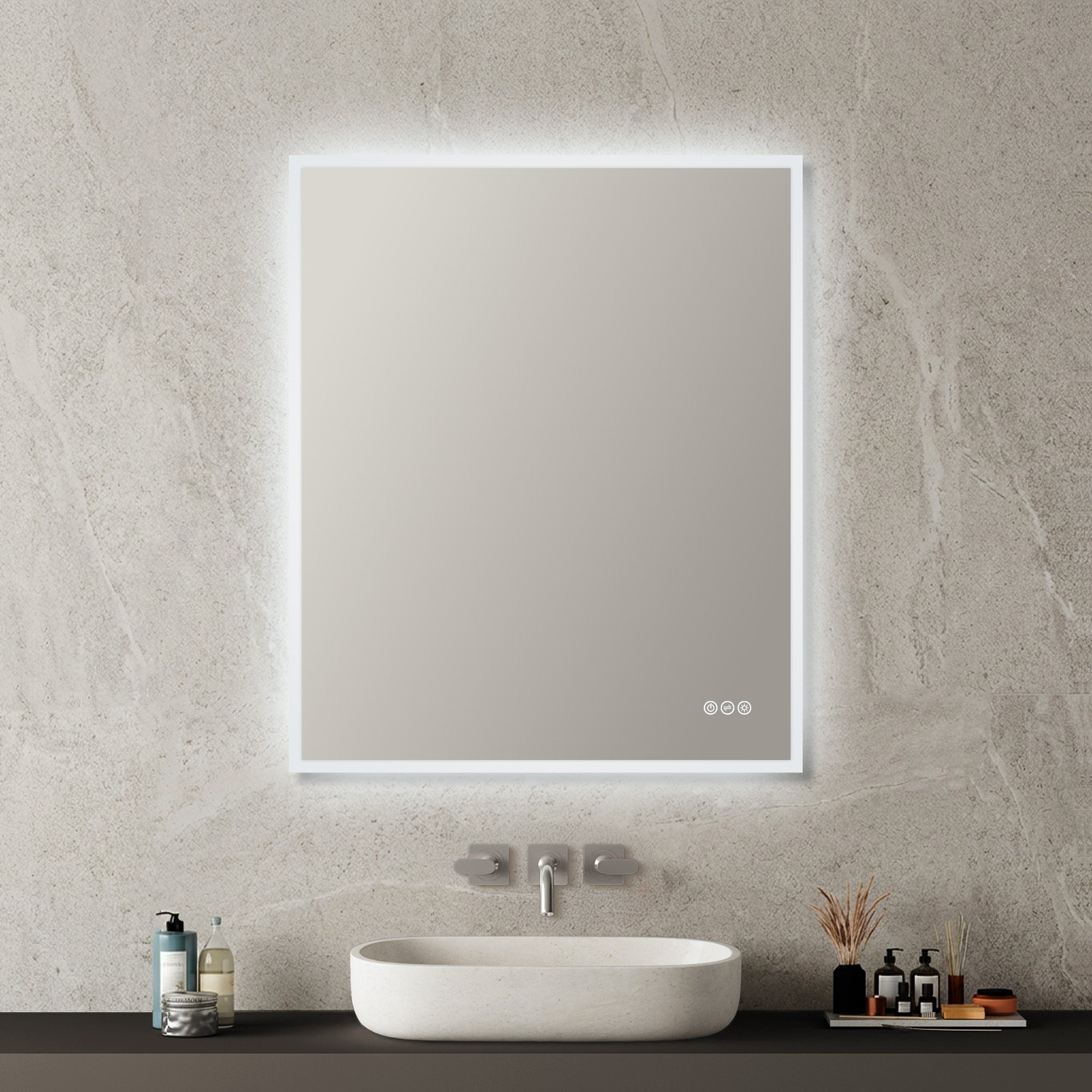 Beta LED Mirror with Frosted Sides LED M2