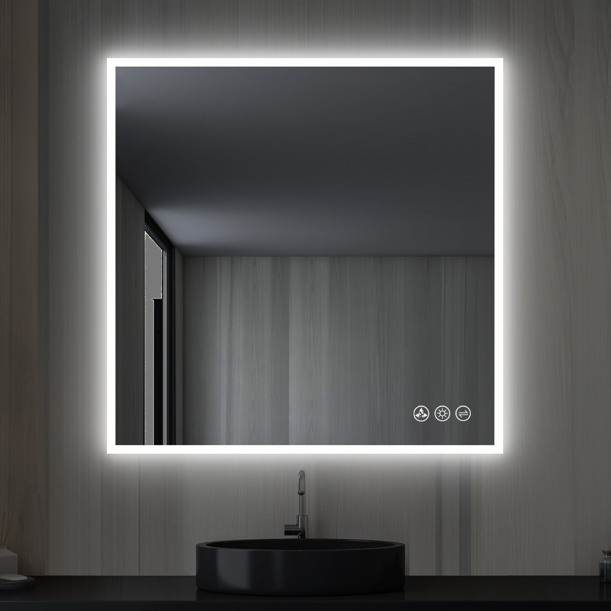 Beta LED Mirror with Frosted Sides LED M2