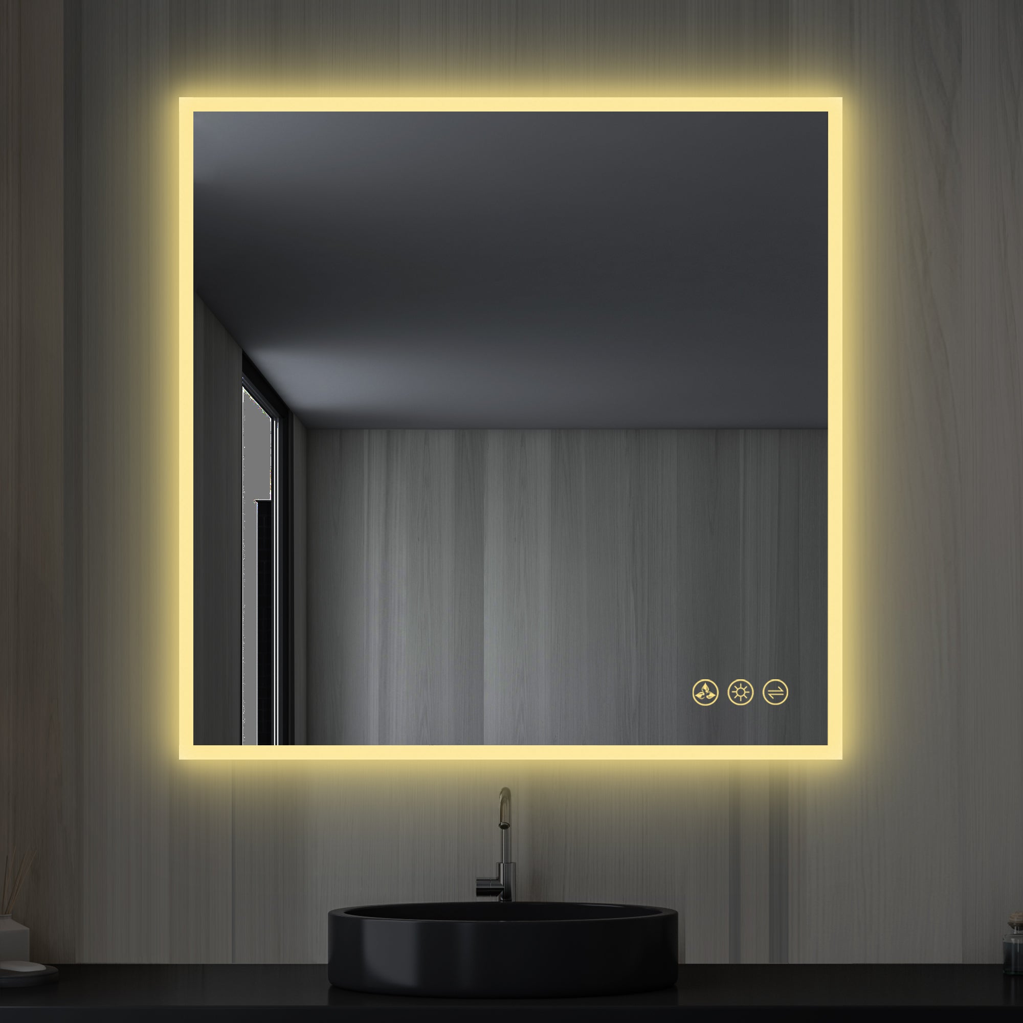 Beta LED Mirror with Frosted Sides LED M2