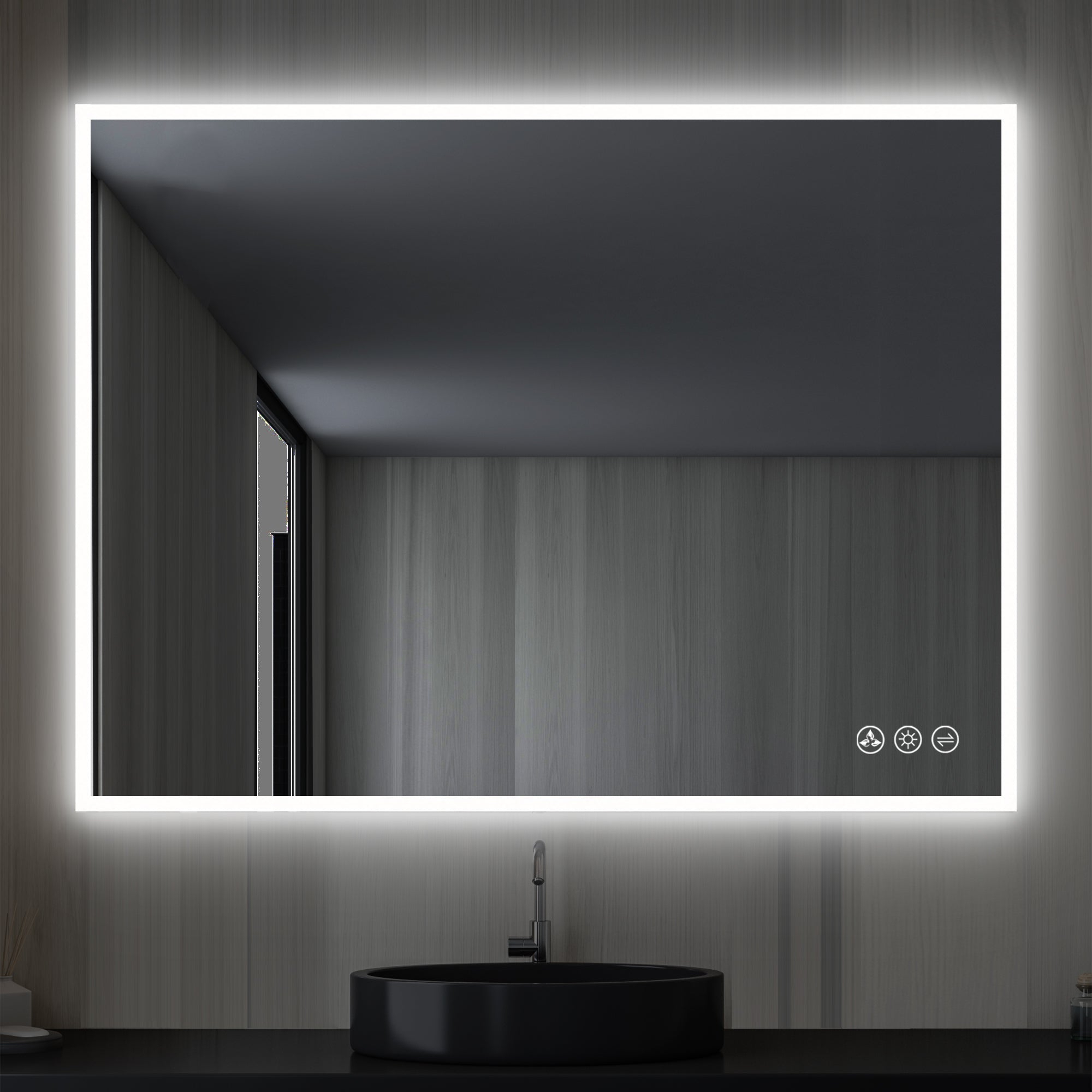 Beta LED Mirror with Frosted Sides LED M2