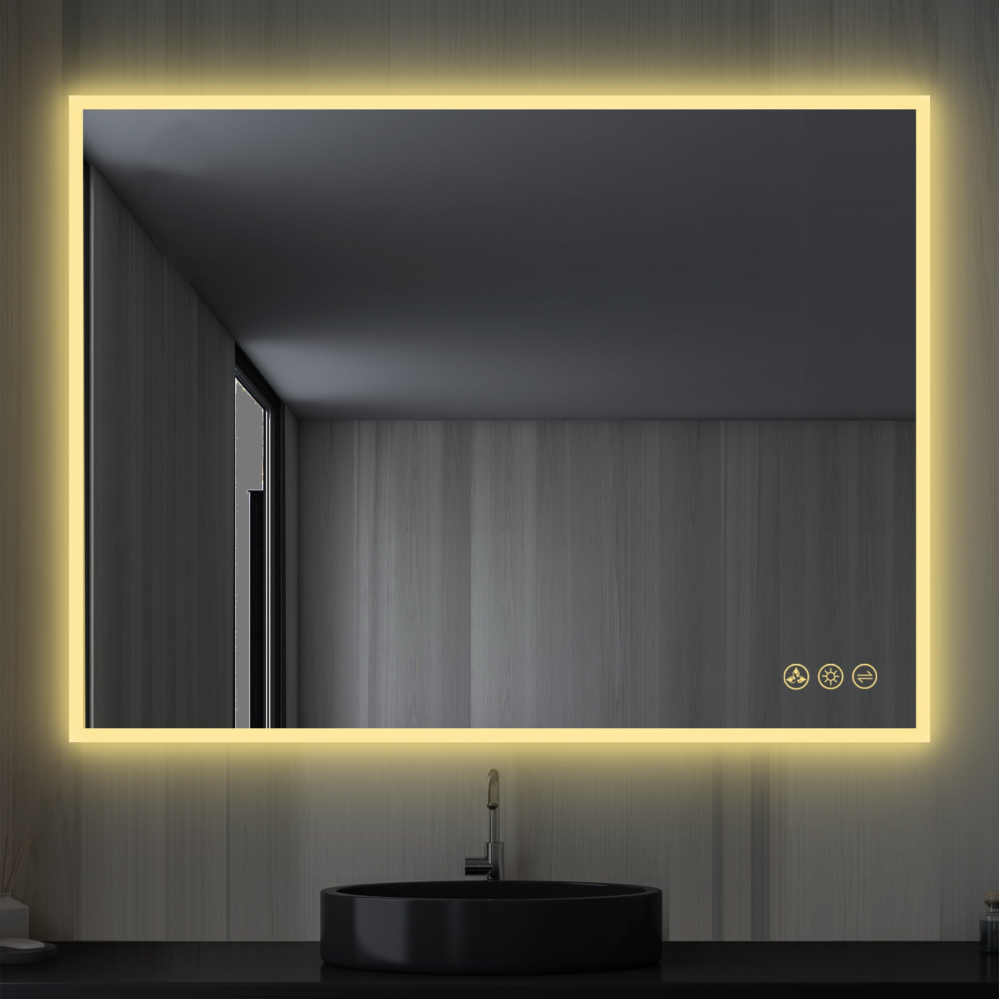 Beta LED Mirror with Frosted Sides LED M2