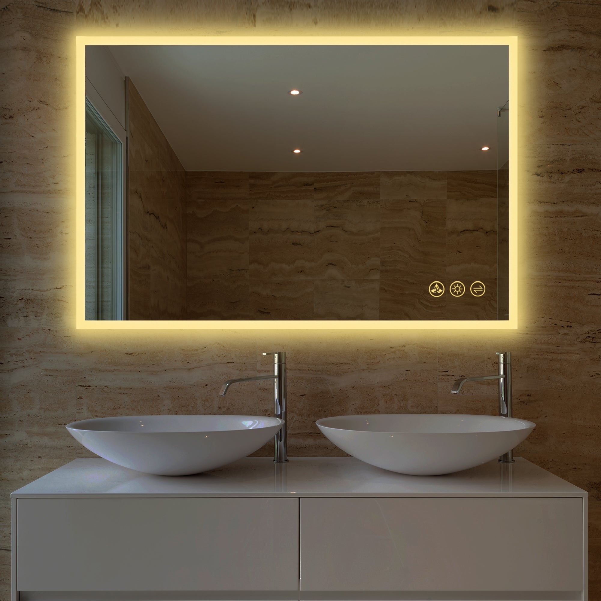 Beta LED Mirror with Frosted Sides LED M2