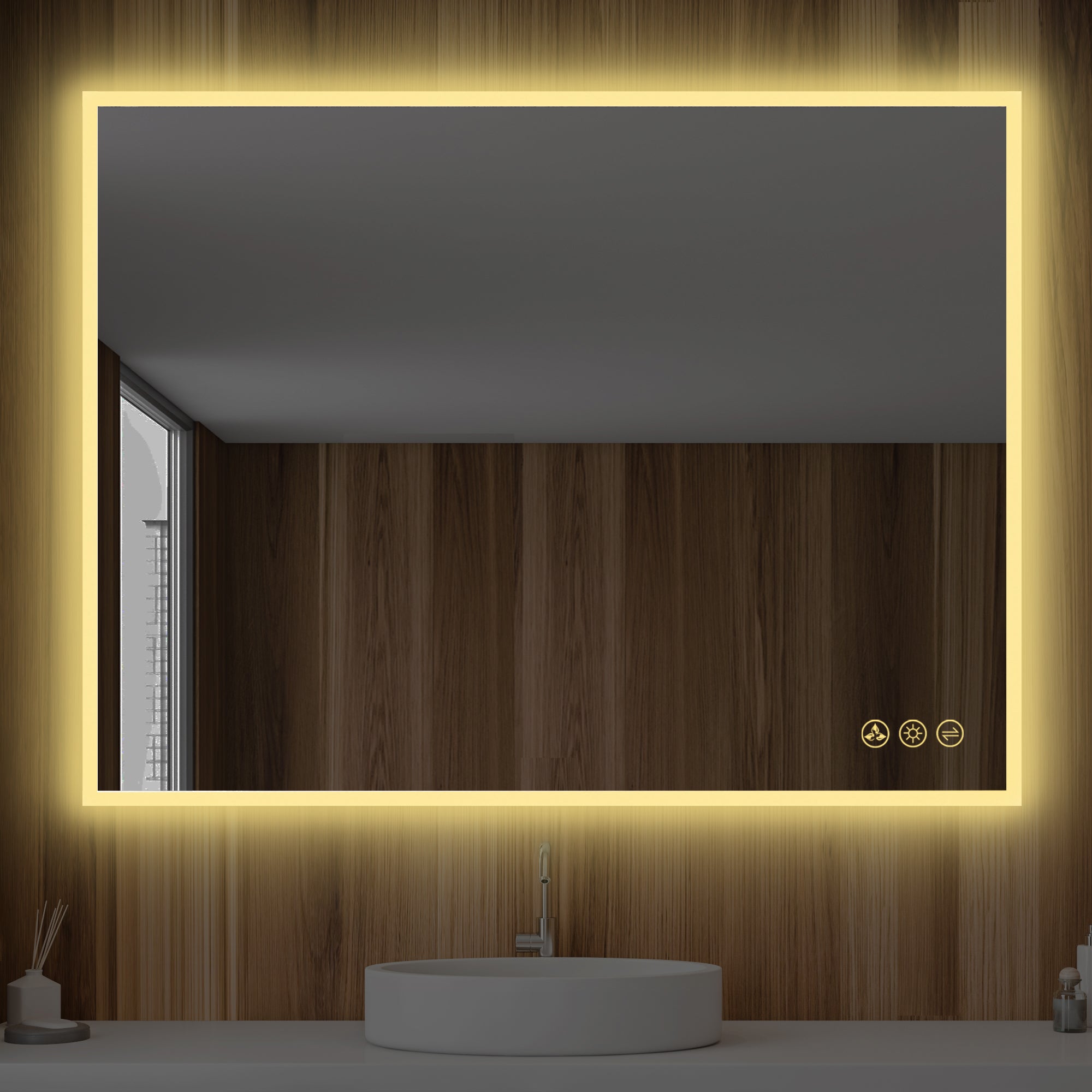 Beta LED Mirror with Frosted Sides LED M2