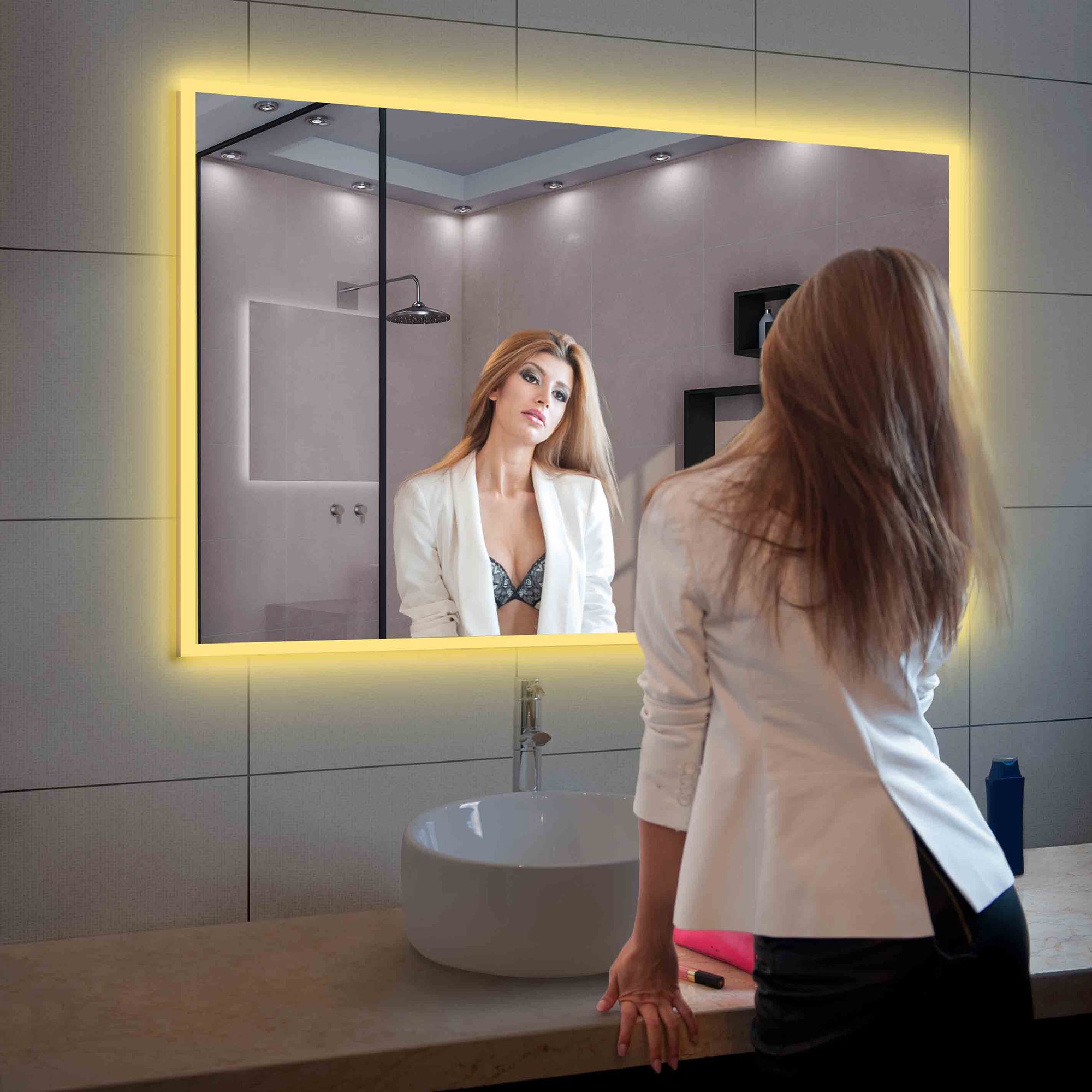 Beta LED Mirror with Frosted Sides LED M2