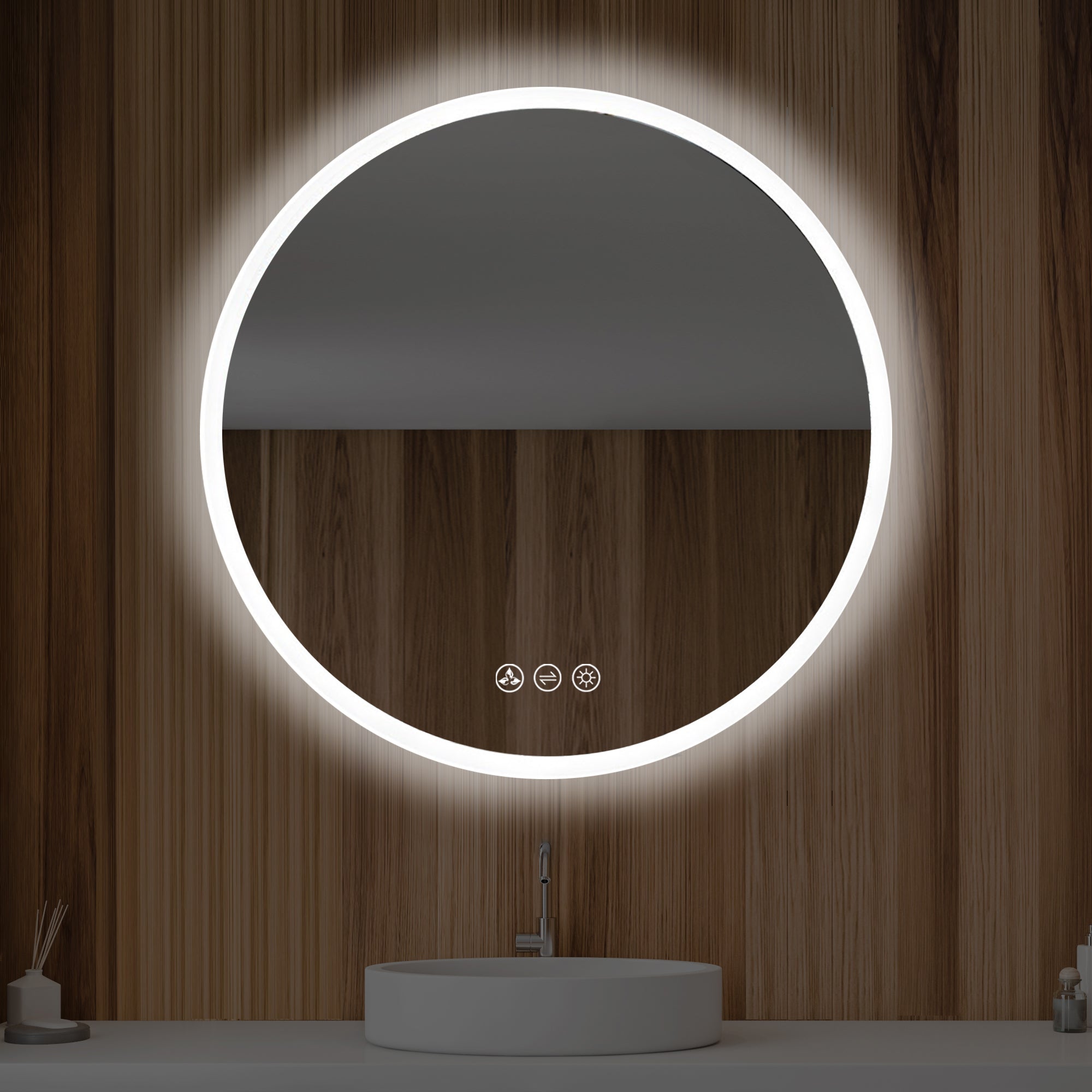 Orion Round LED Mirror with Frosted Side LED M3
