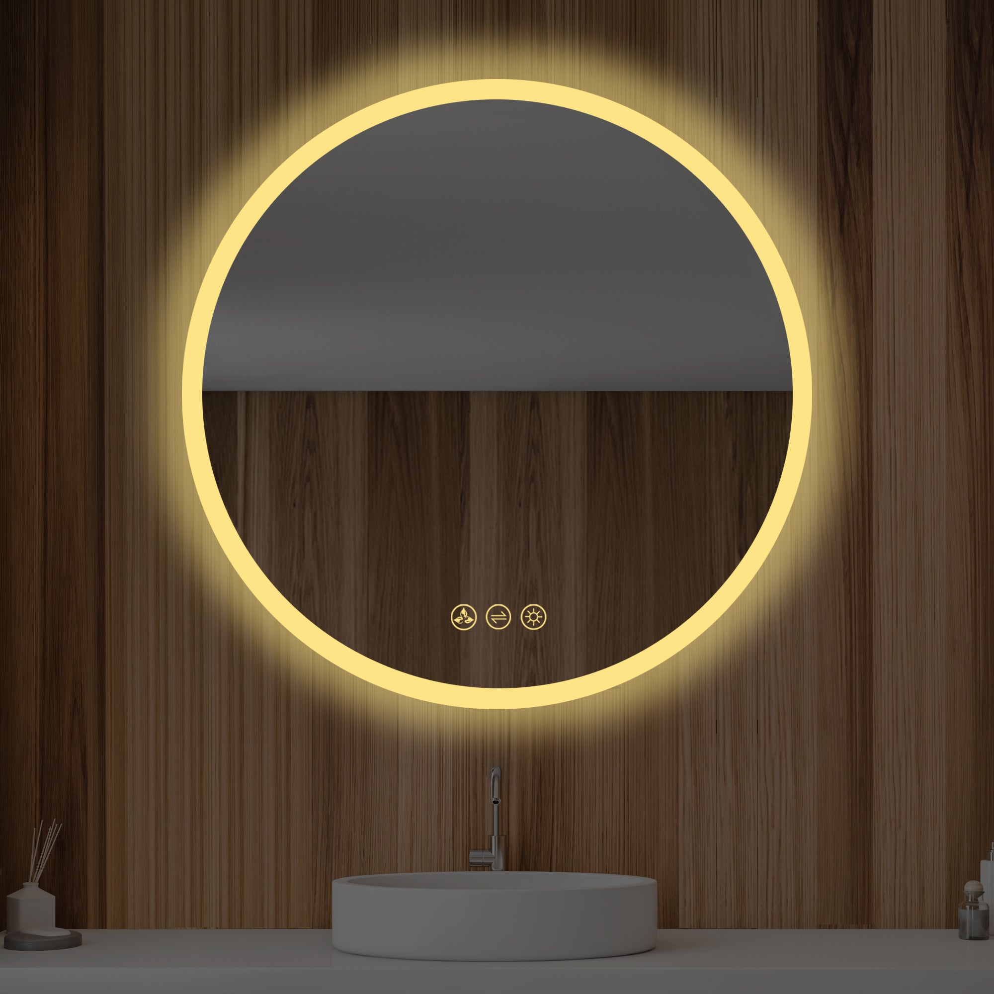 Orion Round LED Mirror with Frosted Side LED M3