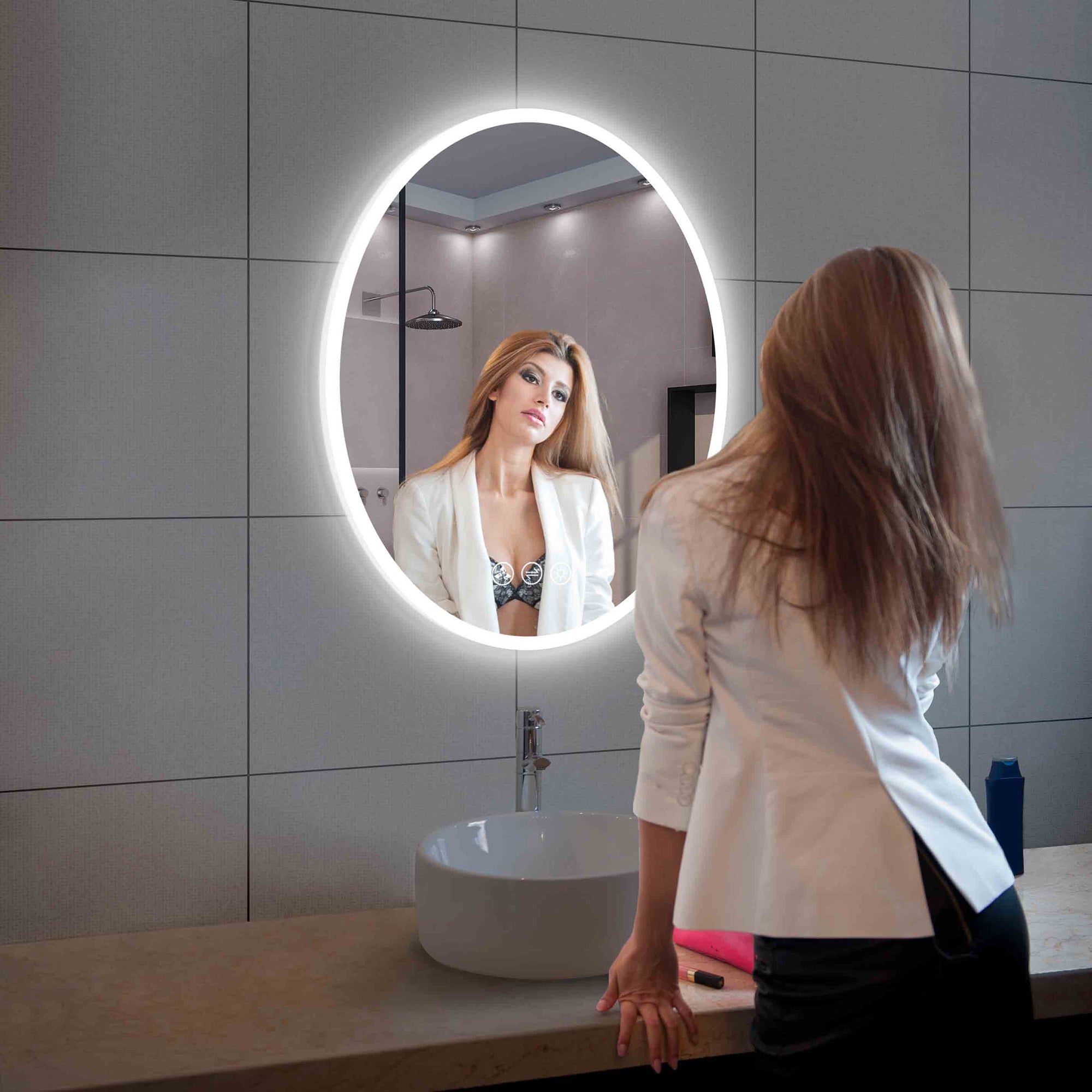 Oval LED Mirror LED M6