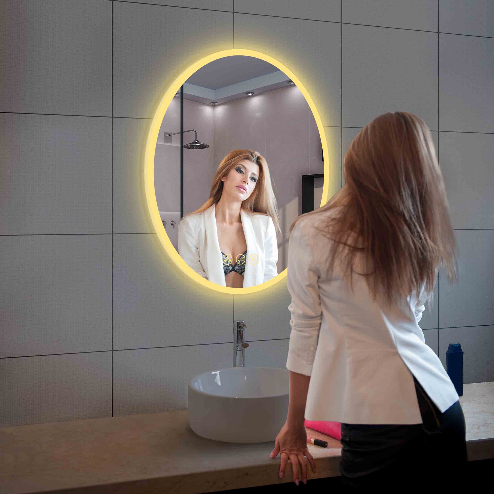 Oval LED Mirror LED M6