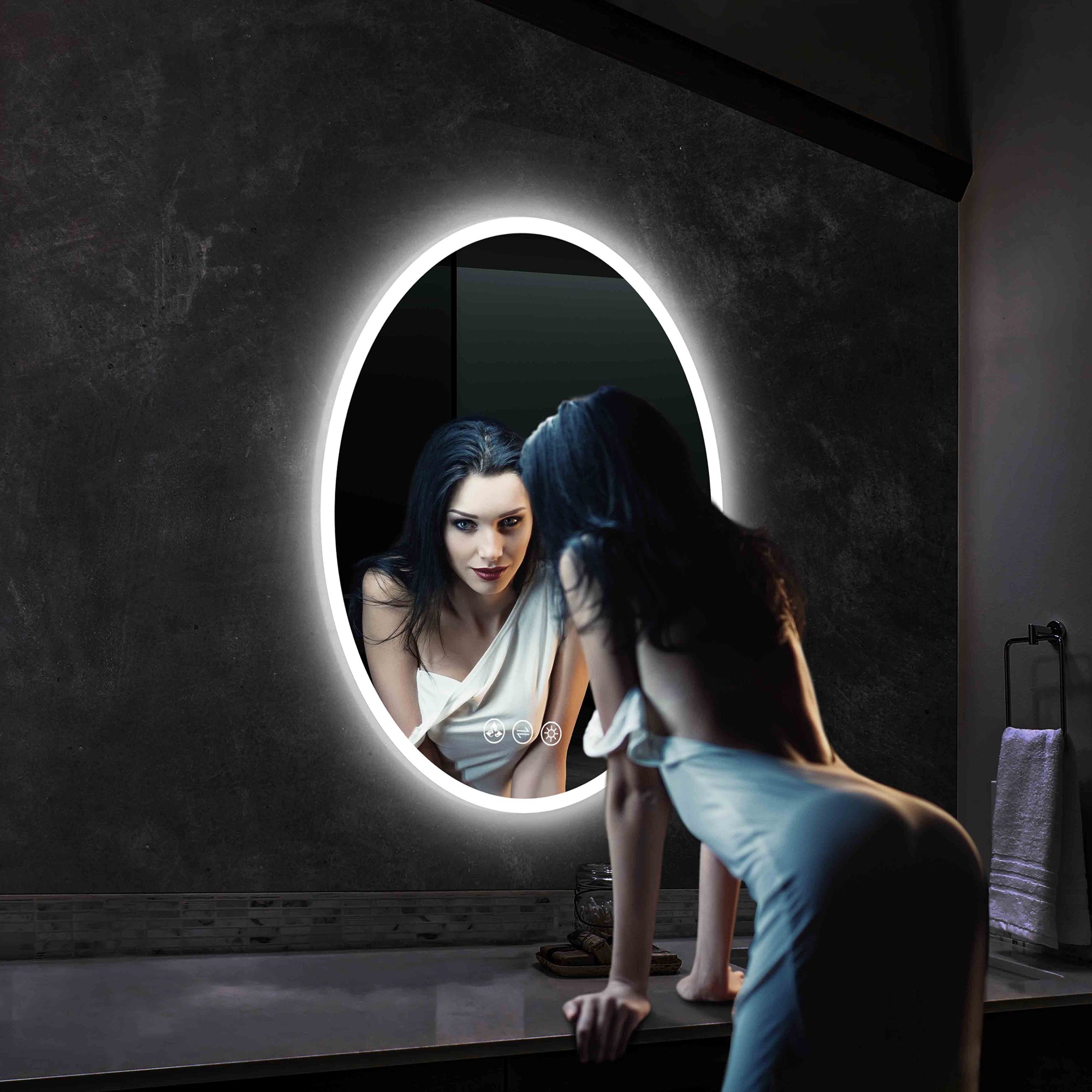 Oval LED Mirror LED M6
